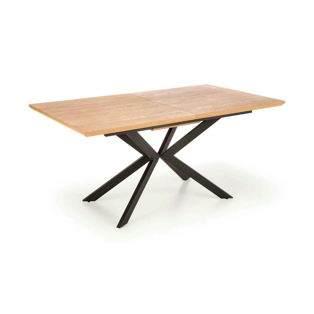 Masa extensibila LEGARTO, stejar/negru, 160/200x90x76 cm