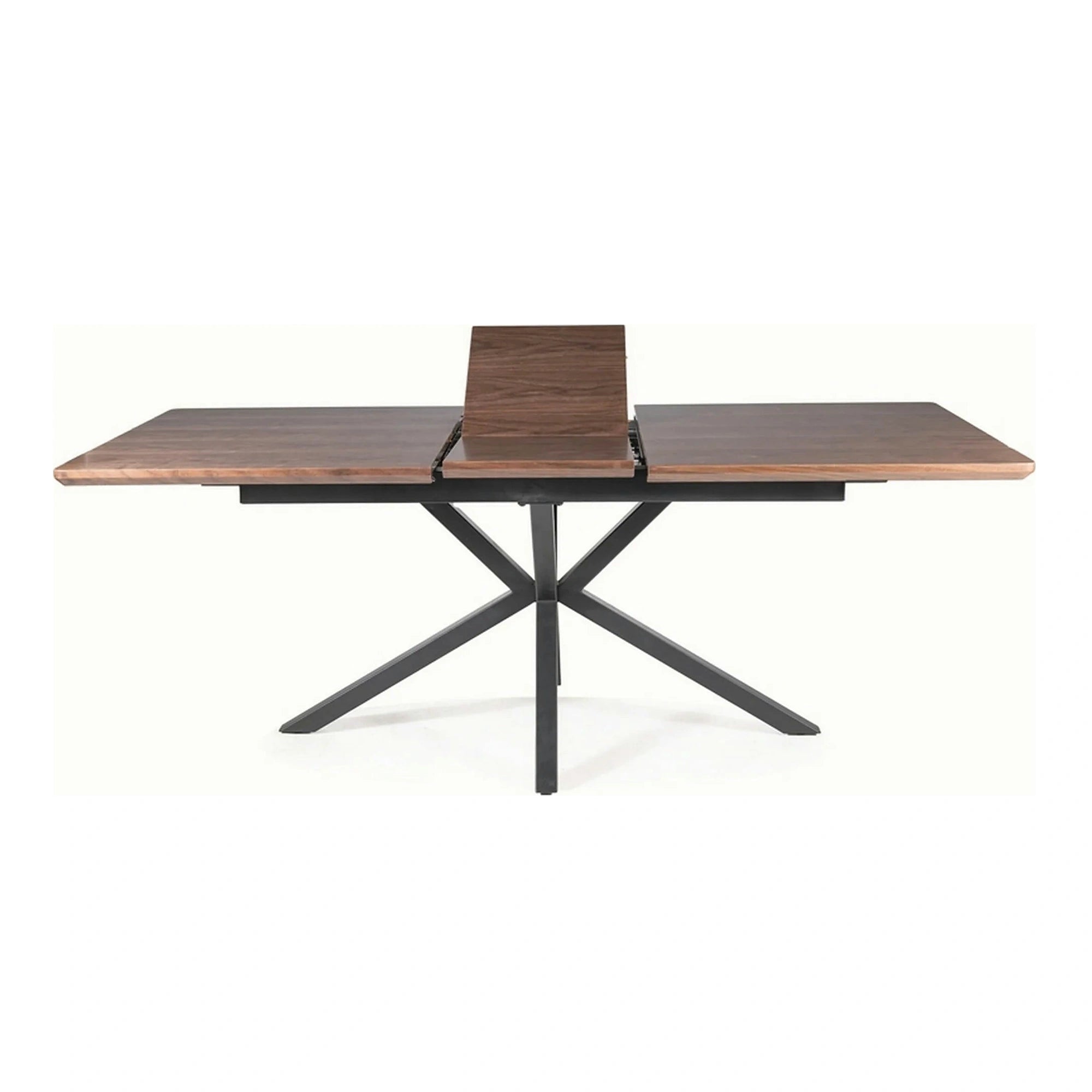 Masa extensibila LOGAN, nuc/negru mat, 160/200x90x75 cm