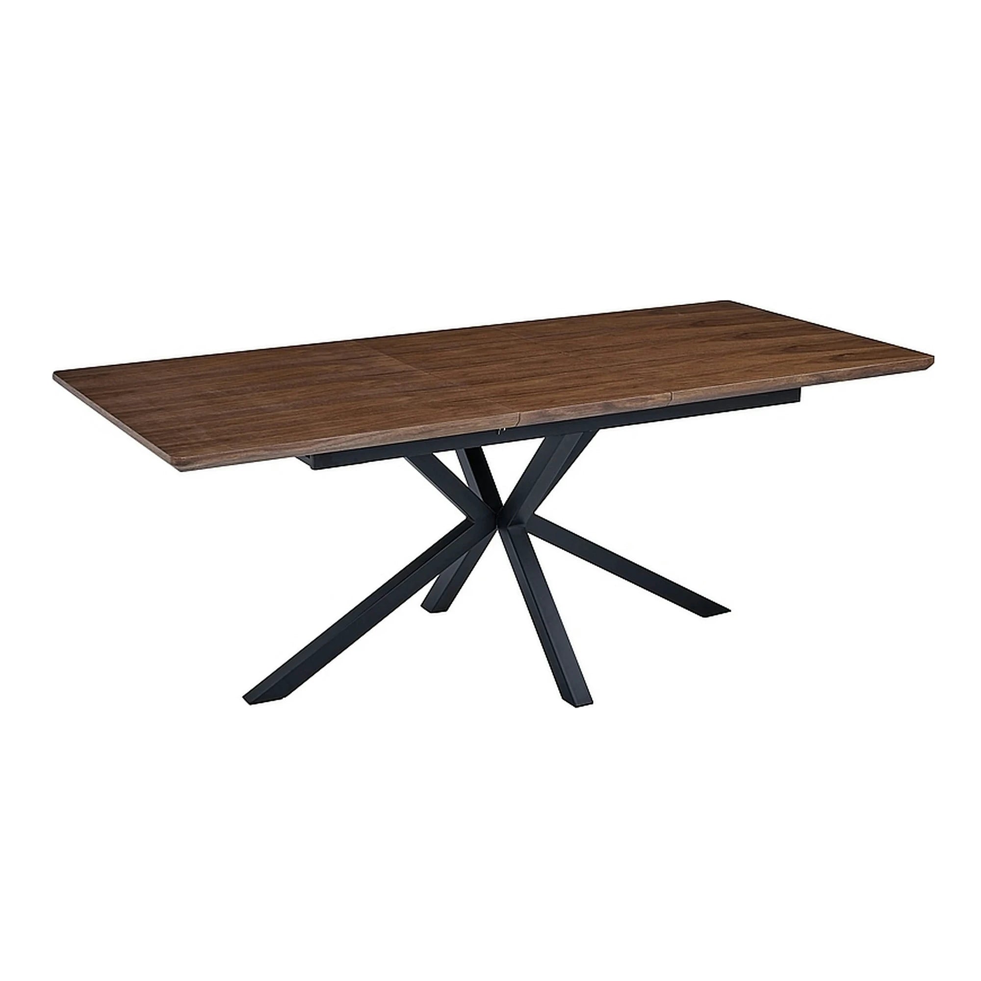 Masa extensibila LOGAN, nuc/negru mat, 160/200x90x75 cm