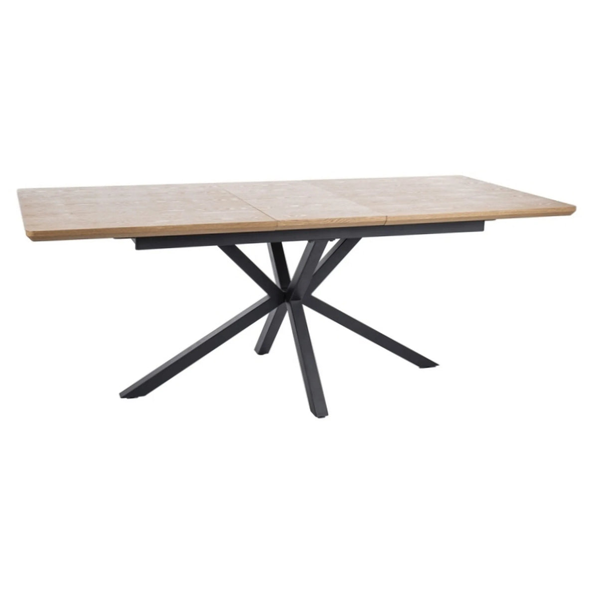 Masa extensibila LOGAN, stejar/negru, 160/200x90x76 cm