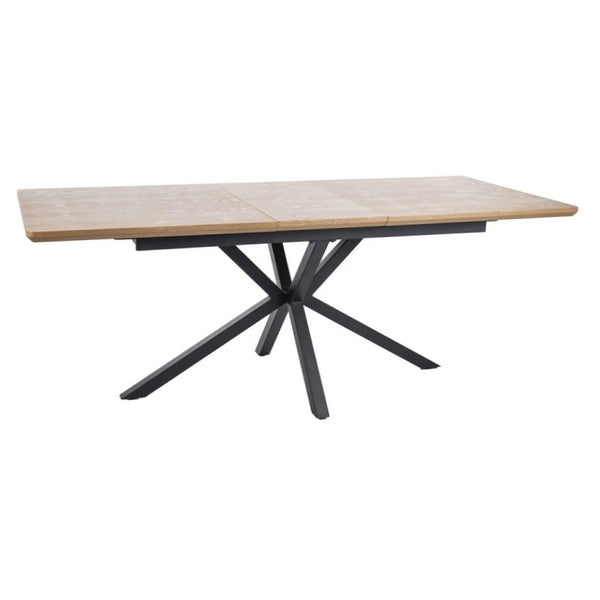 Masa extensibila LOGAN, stejar/negru, 160/200x90x76 cm