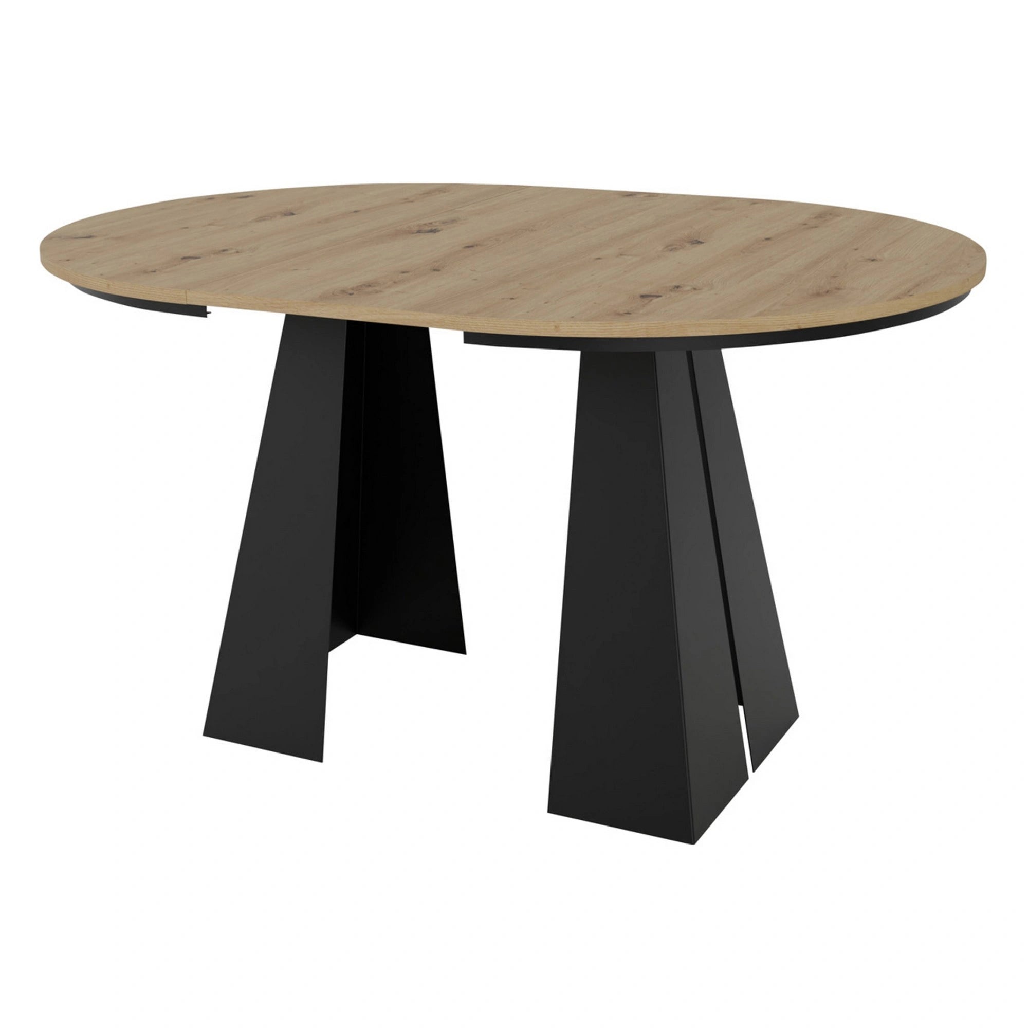 Masa extensibila LORIAN, stejar artisan/negru, 100/176x100x76 cm