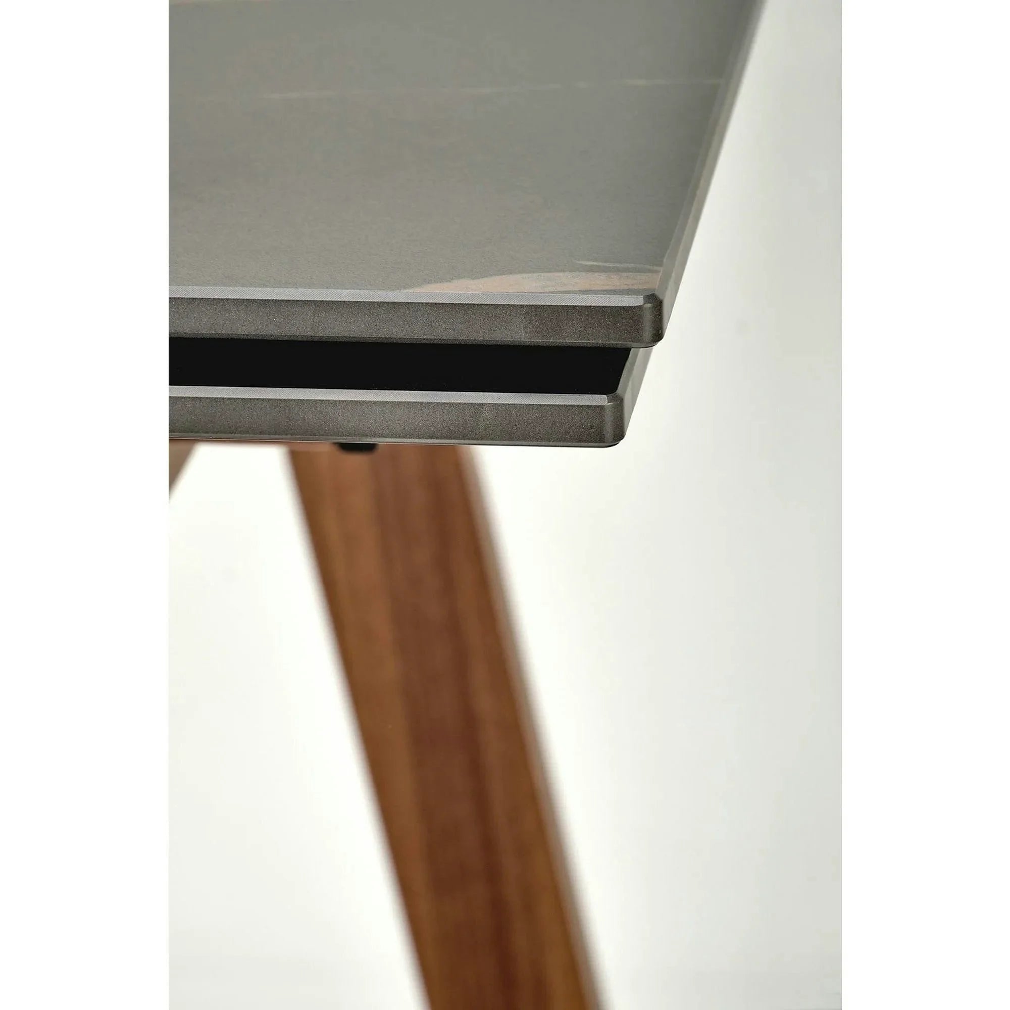 Masa extensibila LOZANO, maro/nuc, metal/piatra sinterizata, 140-200x82x76 cm