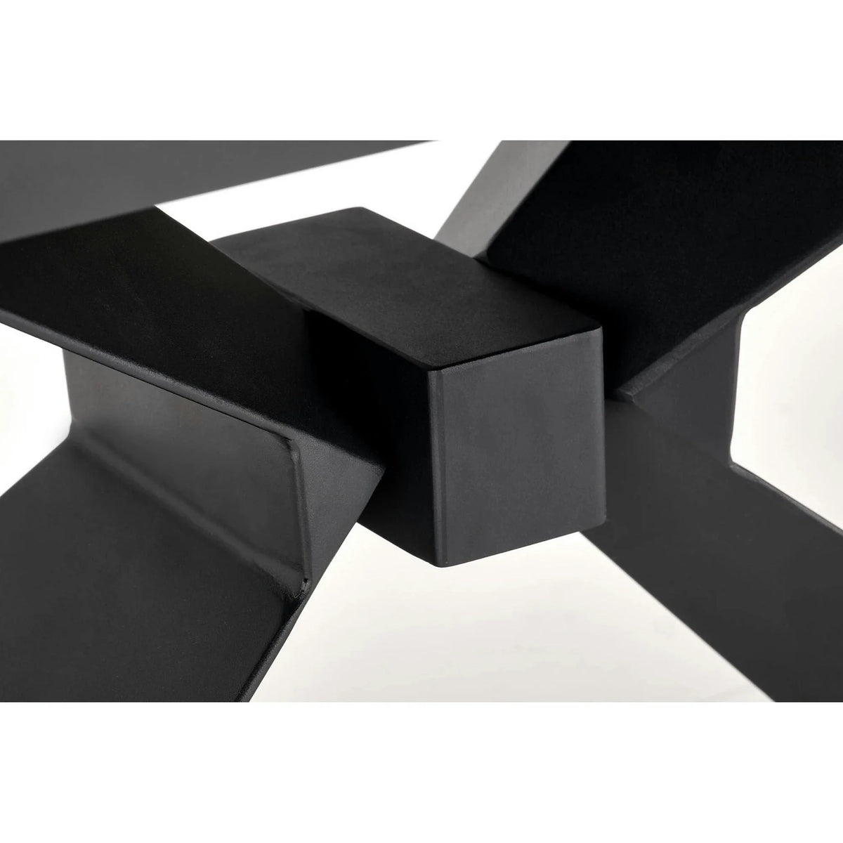 Masa extensibila LUCIANO, alb cu efect de marmura/negru, ceramica/sticla/otel, 180/230x90x76 cm