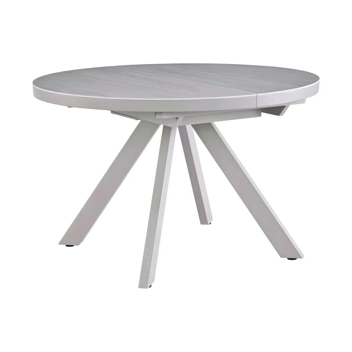 Masa extensibila LYRA, crem cu efect de marmura/gri, 120/160x120x75 cm