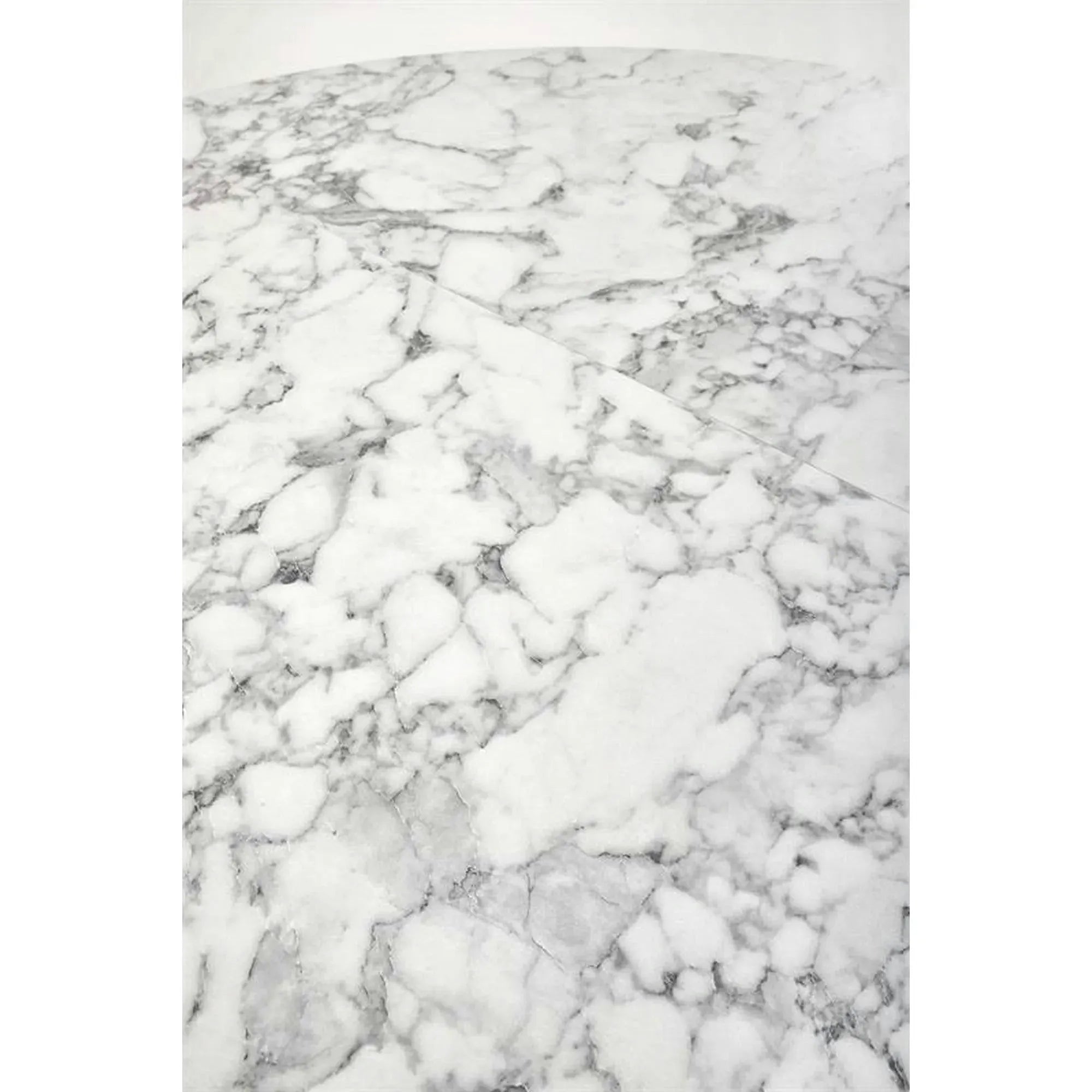 Masa extensibila mare PERONI, alb/negru, PAL furniruit /otel, 100/250x100x75 cm