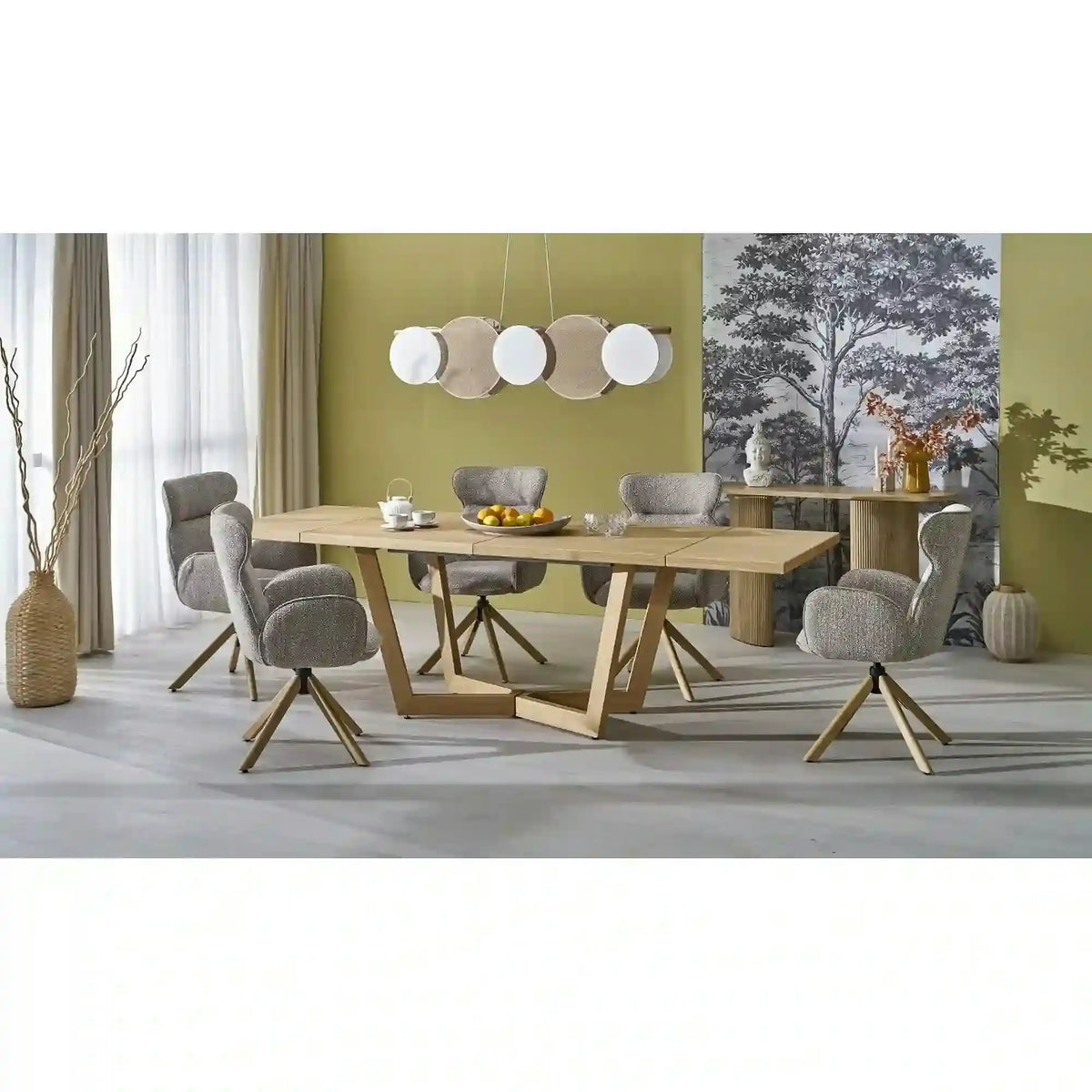 Masa extensibila MASSIVE 3, stejar natural, PAL furniruit/lemn, 160/250x90x77 cm