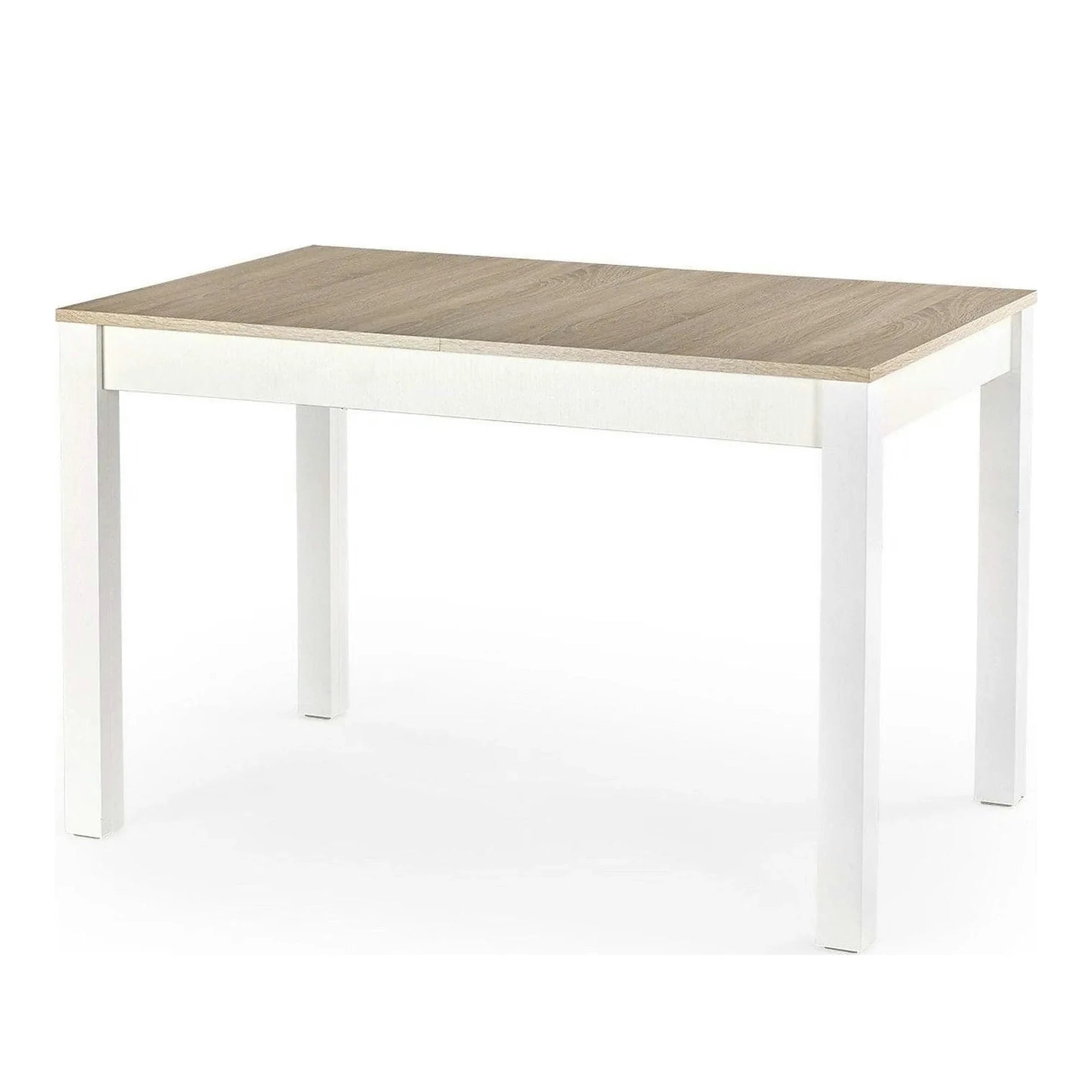 Masa extensibila MAURYCY, stejar/alb, PAL, 118/158x75x76 cm