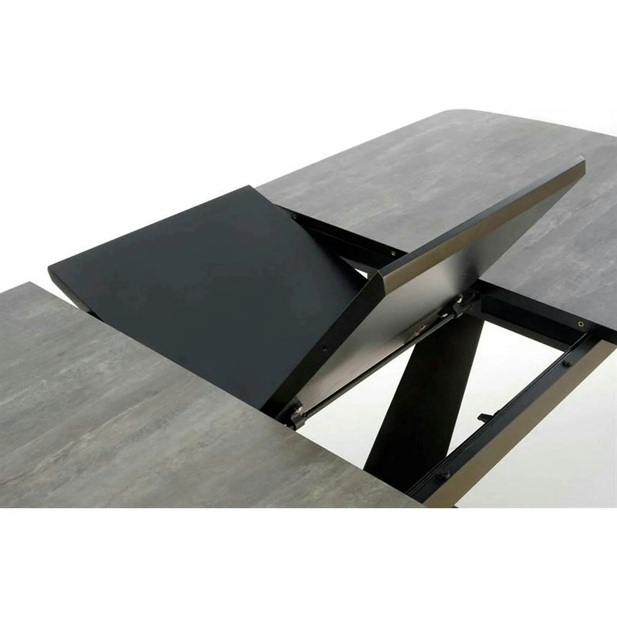 Masa extensibila MDF VINSTON, gri inchis/negru, 180/230x95x76 cm