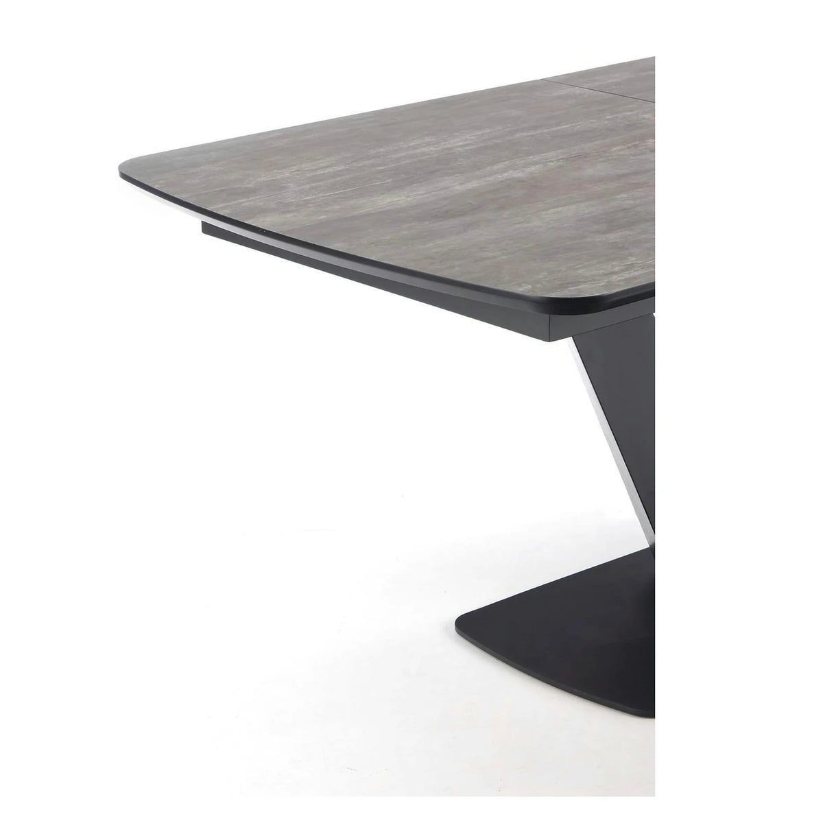 Masa extensibila MDF VINSTON, gri inchis/negru, 180/230x95x76 cm