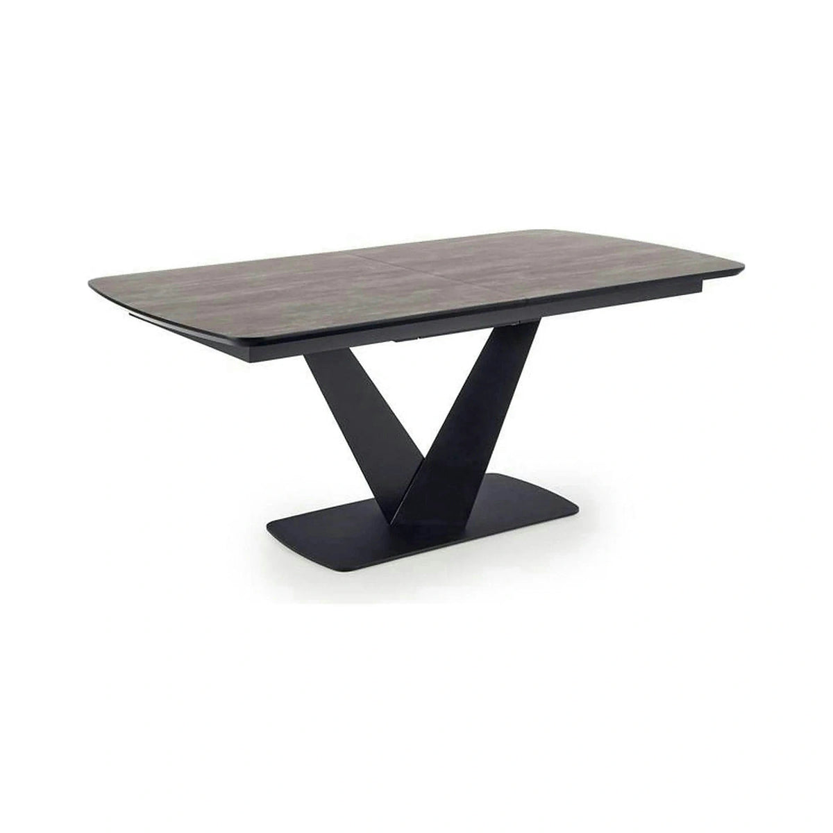 Masa extensibila MDF VINSTON, gri inchis/negru, 180/230x95x76 cm