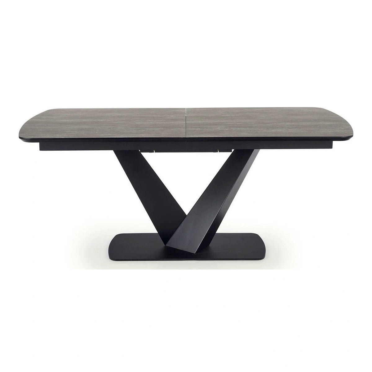 Masa extensibila MDF VINSTON, gri inchis/negru, 180/230x95x76 cm