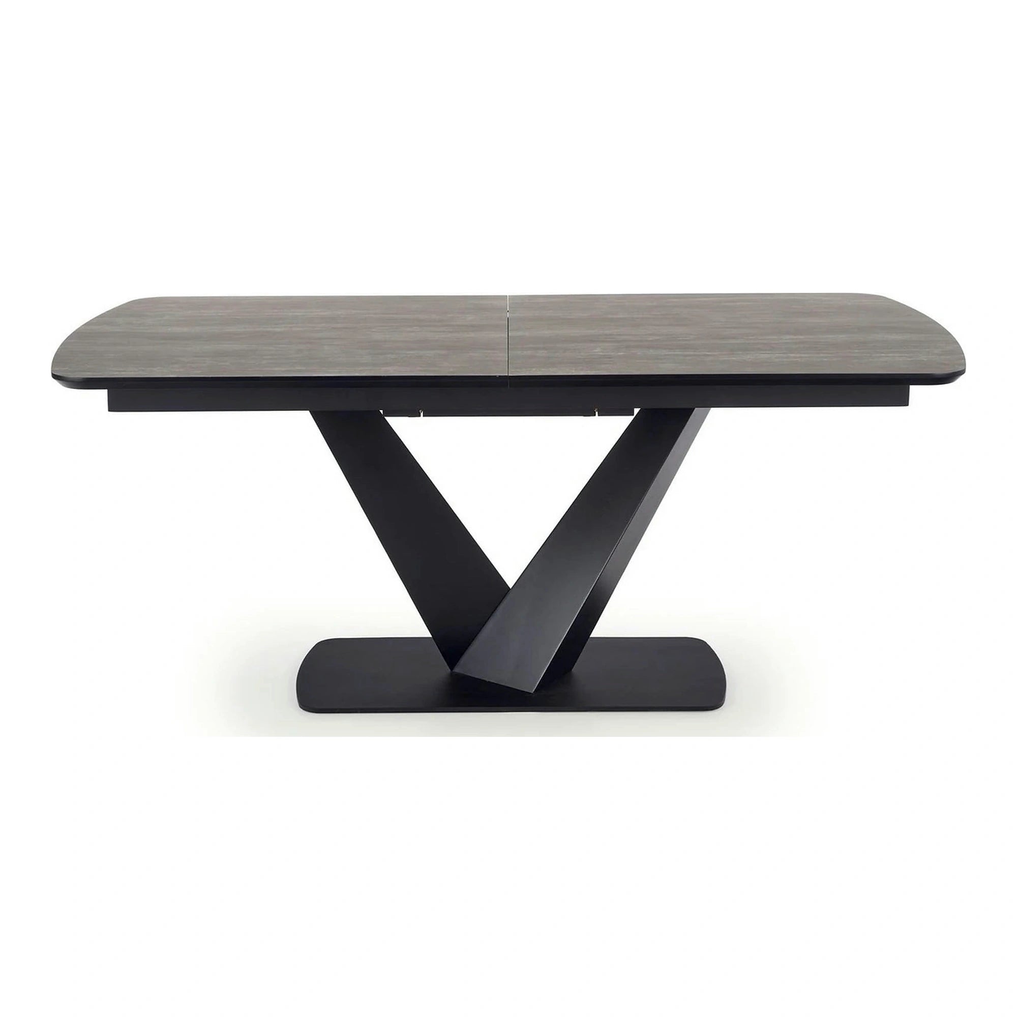 Masa extensibila MDF VINSTON, gri inchis/negru, 180/230x95x76 cm