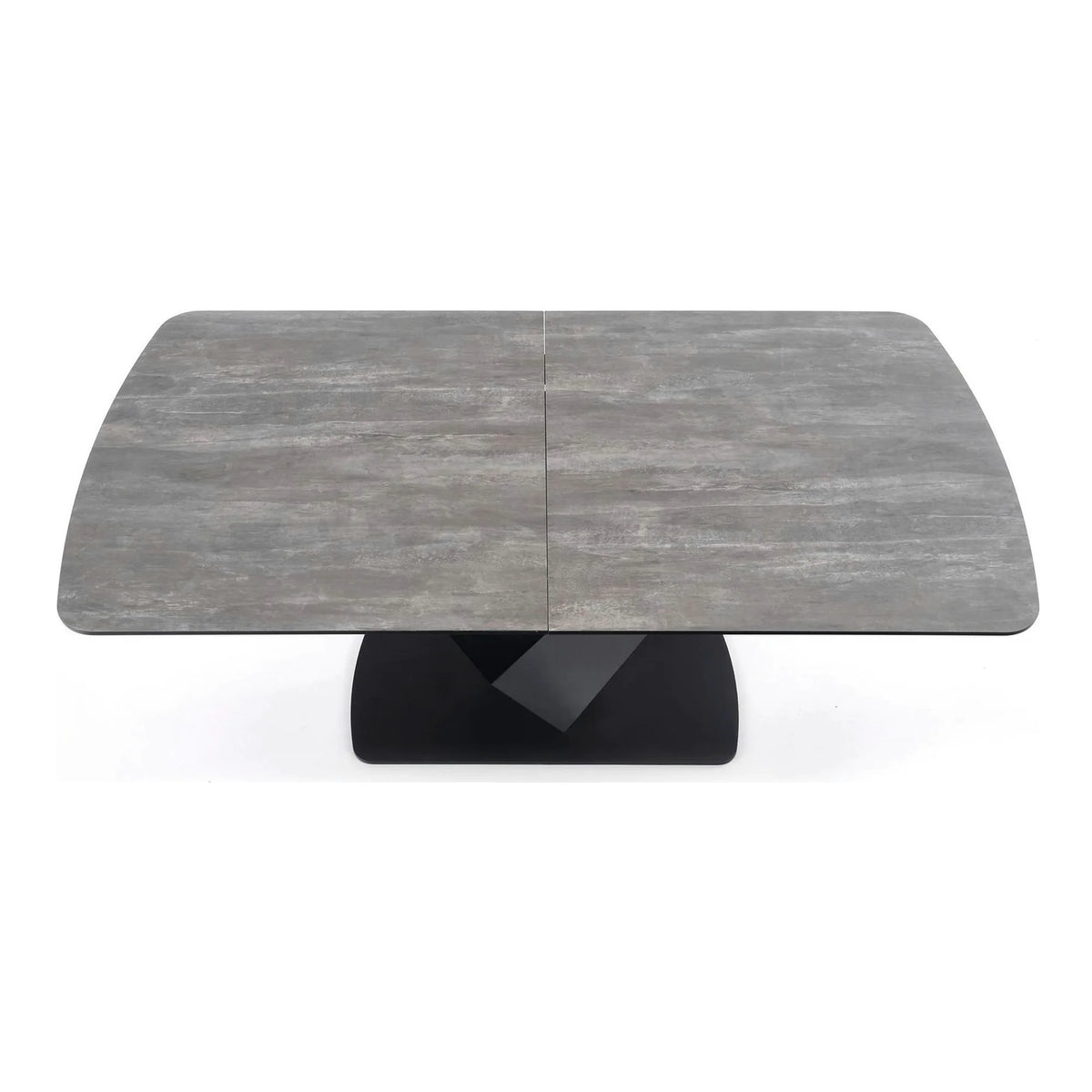 Masa extensibila MDF VINSTON, gri inchis/negru, 180/230x95x76 cm