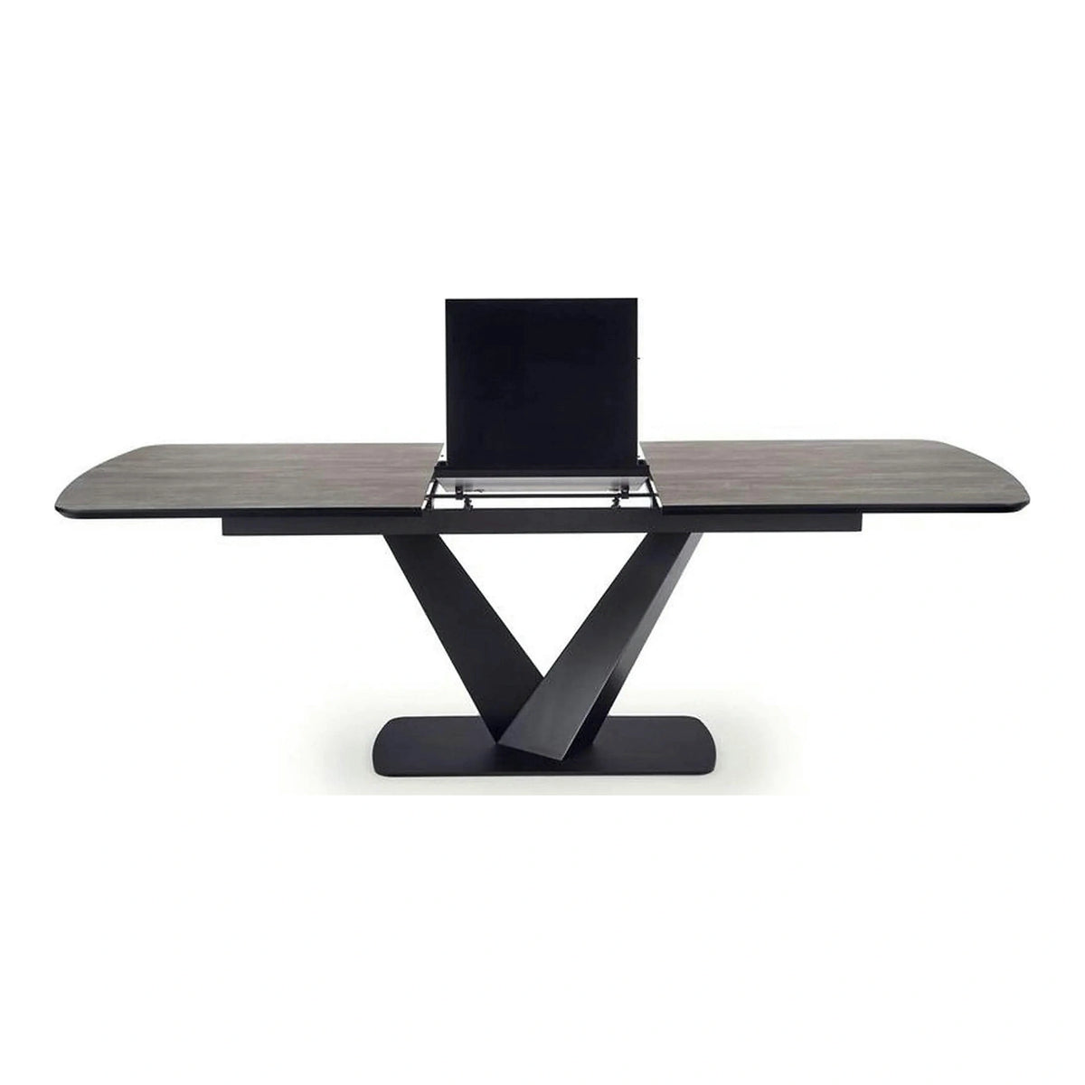 Masa extensibila MDF VINSTON, gri inchis/negru, 180/230x95x76 cm