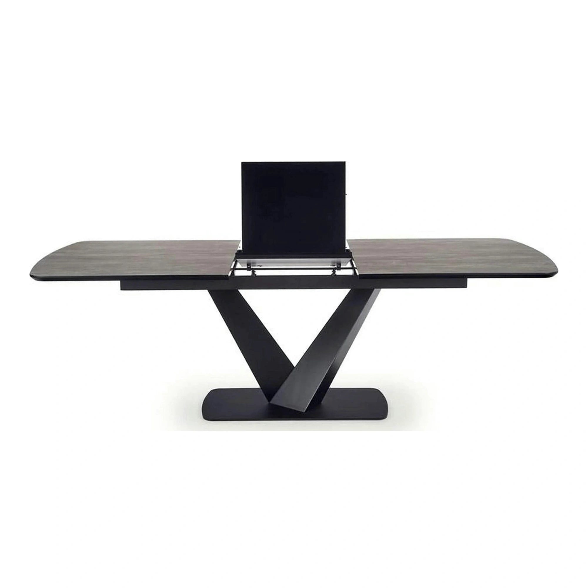 Masa extensibila MDF VINSTON, gri inchis/negru, 180/230x95x76 cm