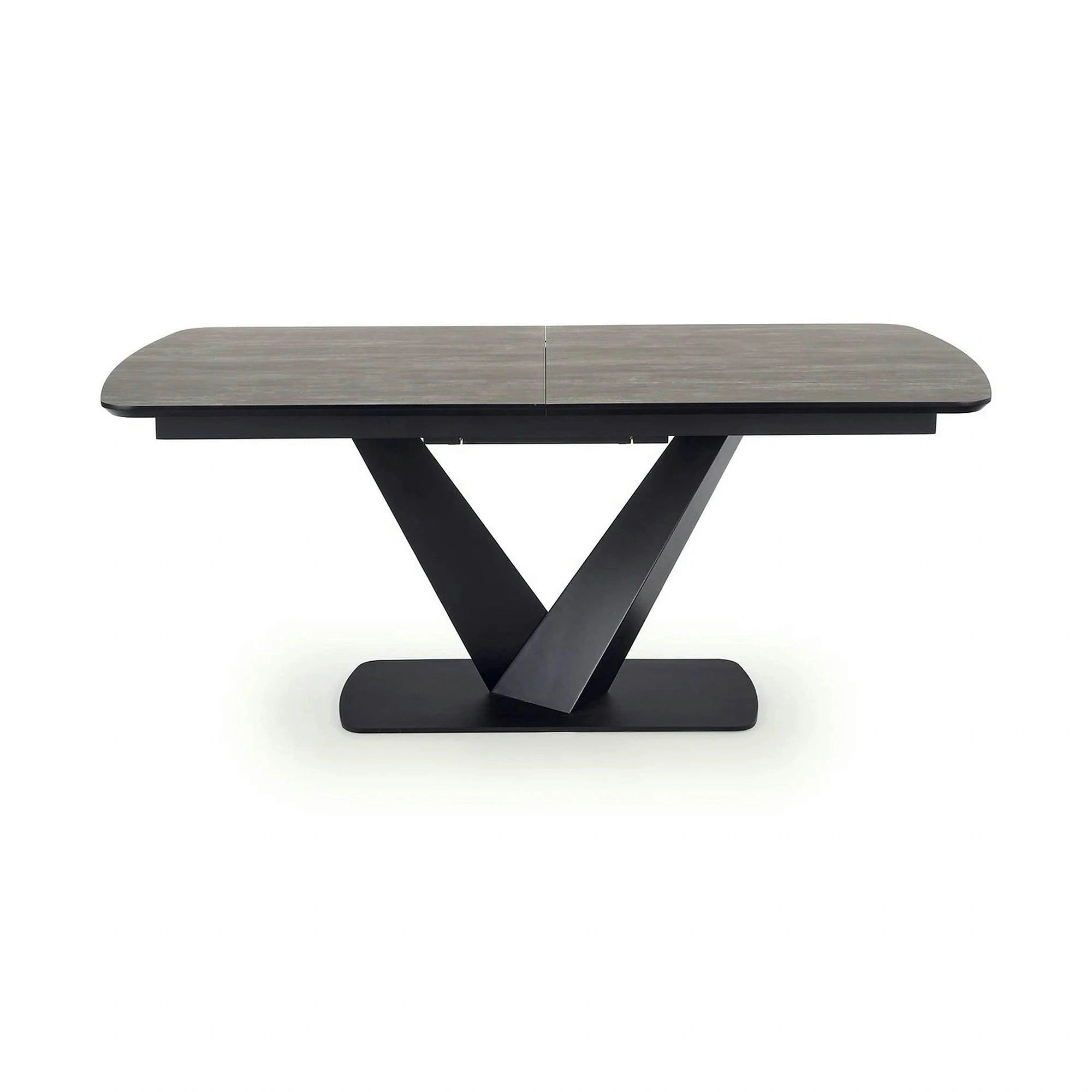 Masa extensibila MDF VINSTON, gri inchis/negru, 180/230x95x76 cm
