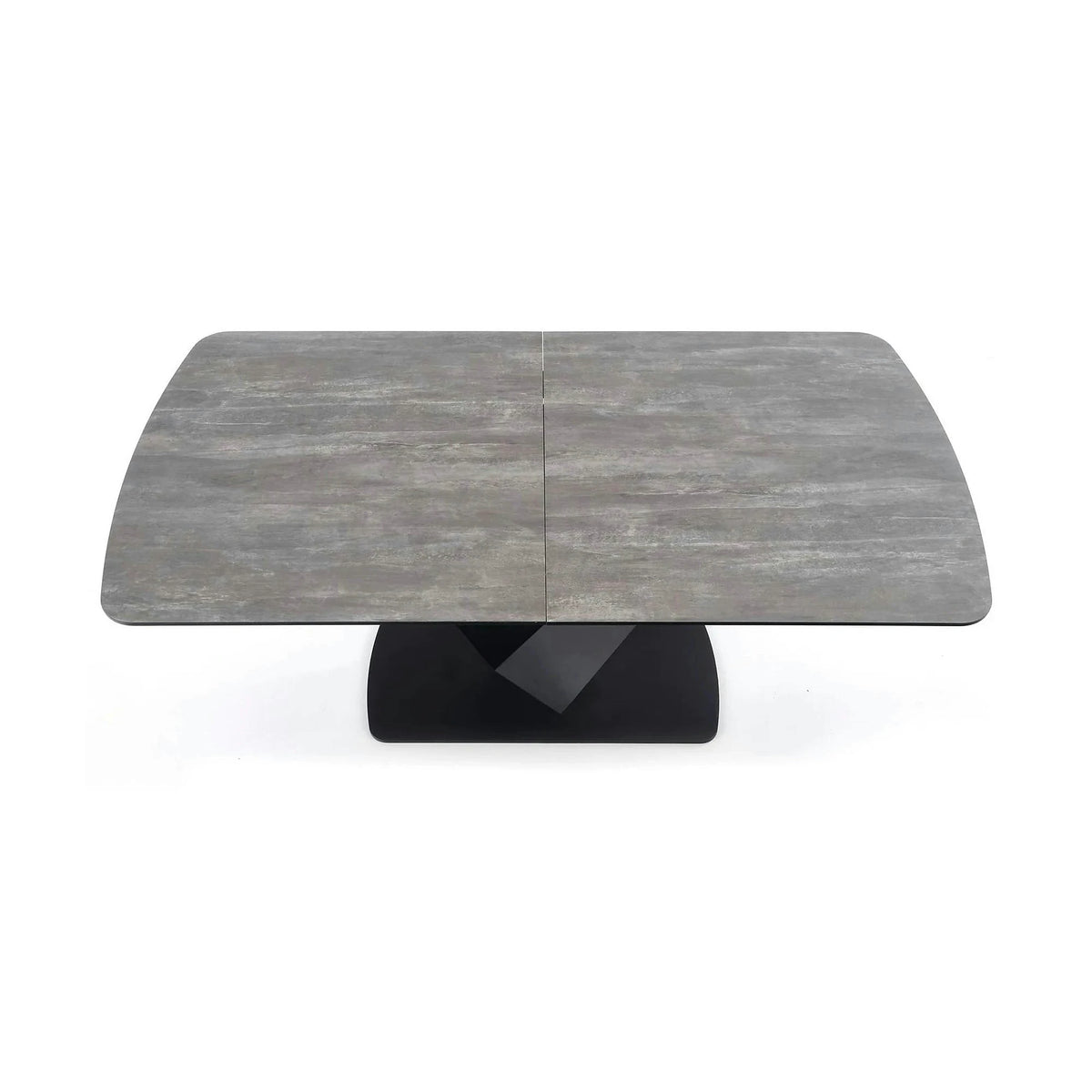 Masa extensibila MDF VINSTON, gri inchis/negru, 180/230x95x76 cm