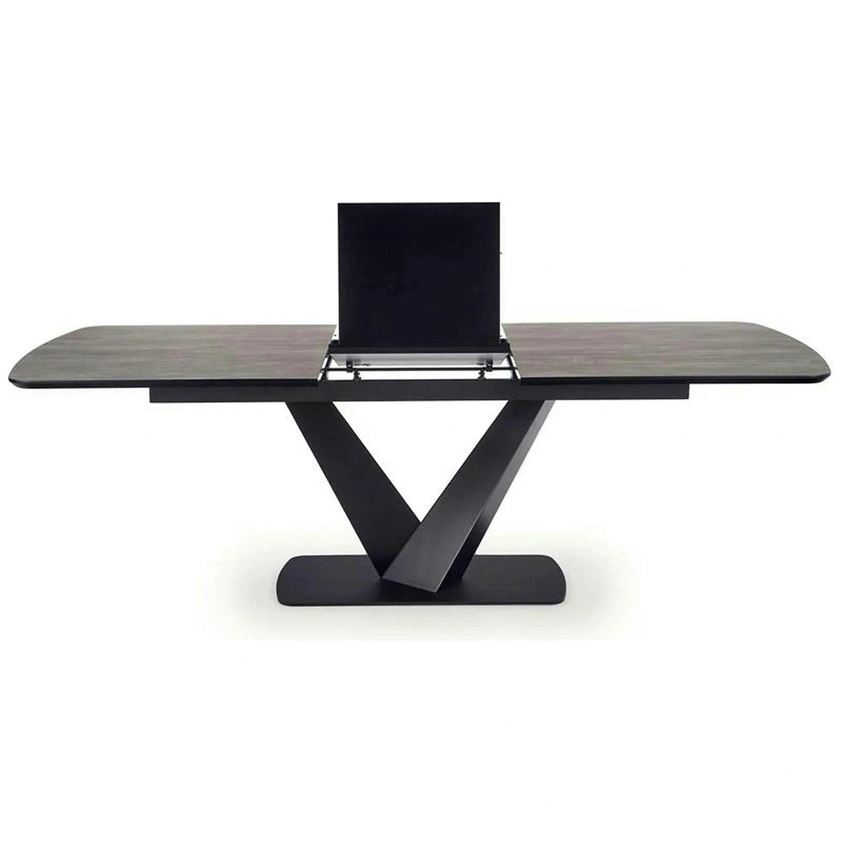 Masa extensibila MDF VINSTON, gri inchis/negru, 180/230x95x76 cm