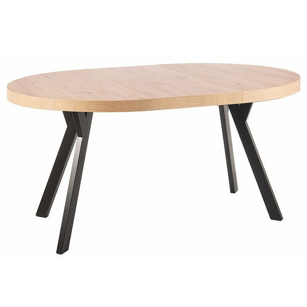 Masa extensibila MEDAN, stejar artisan/negru, PAL laminat, 100/168x100x76 cm