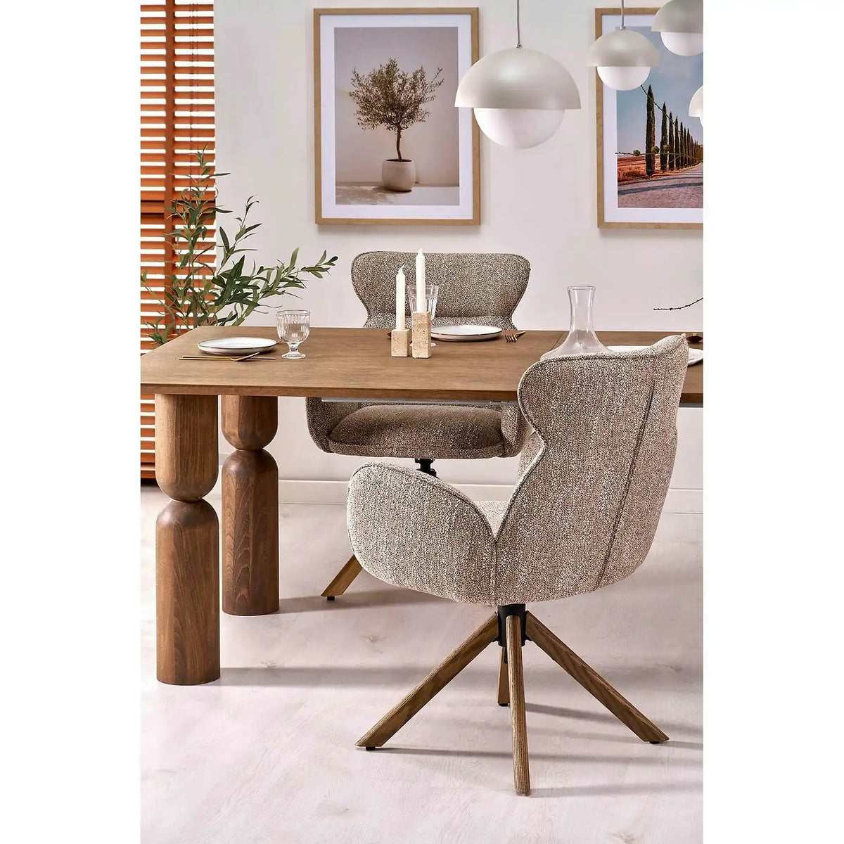Masa extensibila MELTON, nuc, 200/300x101x76 cm