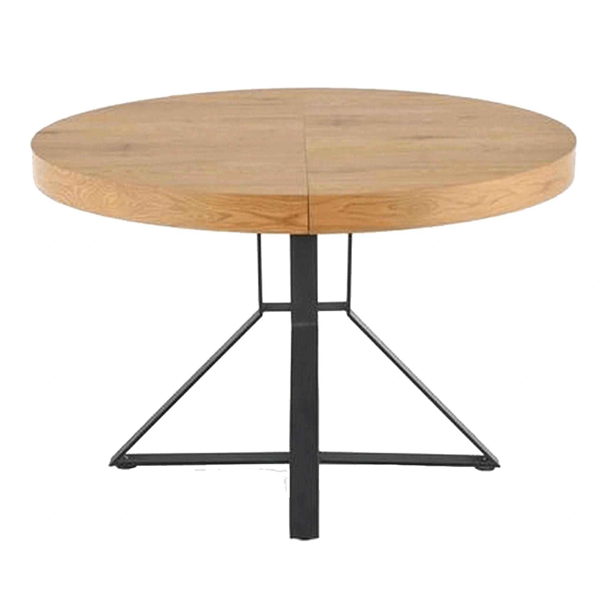 Masa extensibila MERCY, stejar/negru, 120/160x120x80 cm