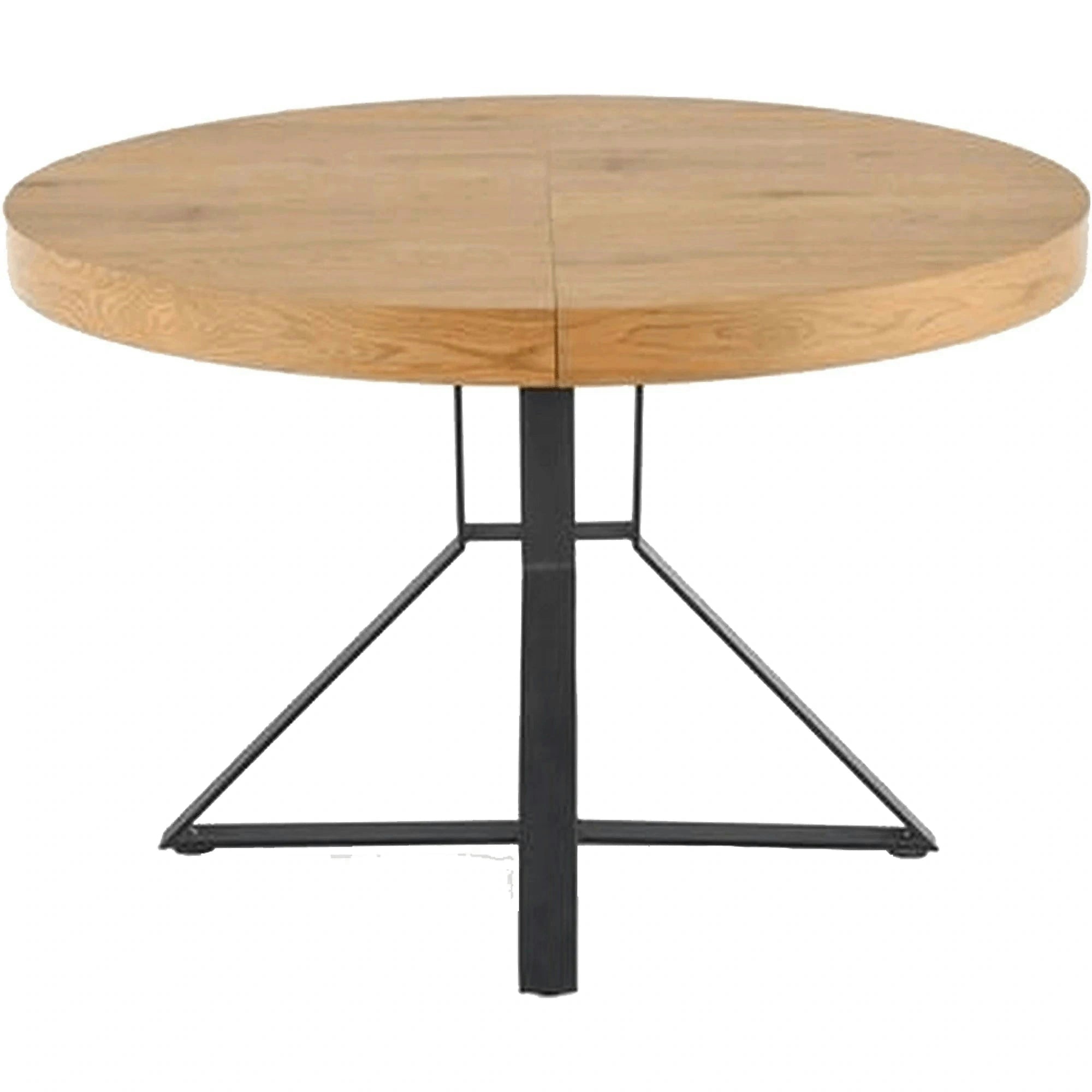 Masa extensibila MERCY, stejar/negru, 120/160x120x80 cm