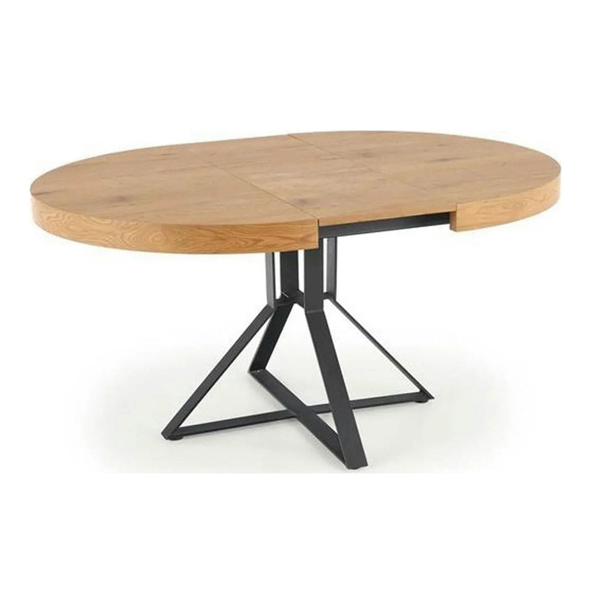 Masa extensibila MERCY, stejar/negru, 120/160x120x80 cm