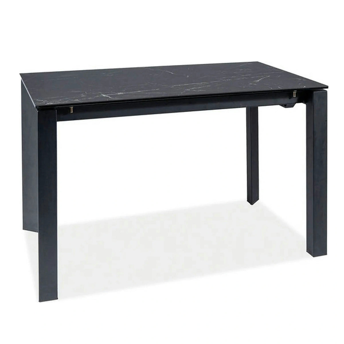 Masa extensibila METROPOL CERAMIC, negru, sticla securizata/ceramica, 120/180x80x76 cm