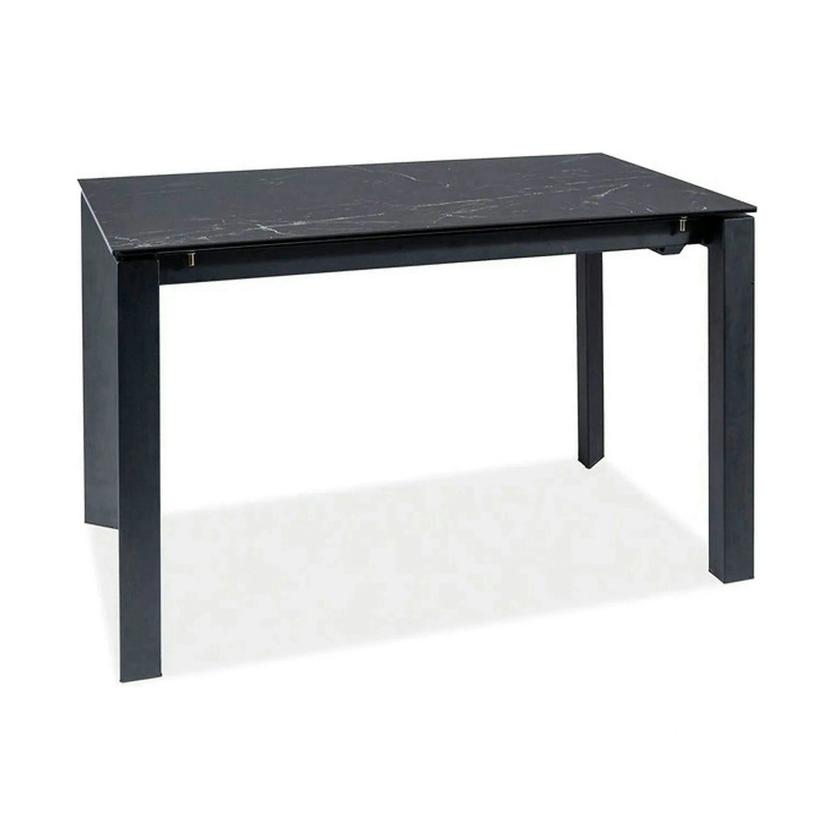 Masa extensibila METROPOL CERAMIC, negru, sticla securizata/ceramica, 120/180x80x76 cm