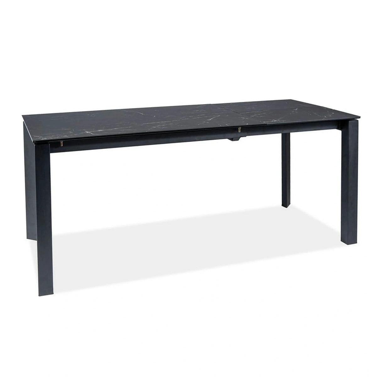 Masa extensibila METROPOL CERAMIC, negru, sticla securizata/ceramica, 120/180x80x76 cm