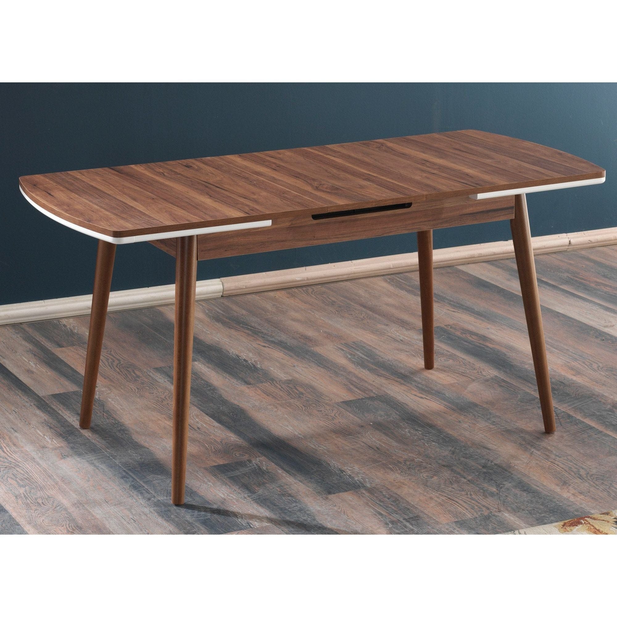 Masa extensibila MILANO, nuc, PAL melaminat, 130x80x77 cm