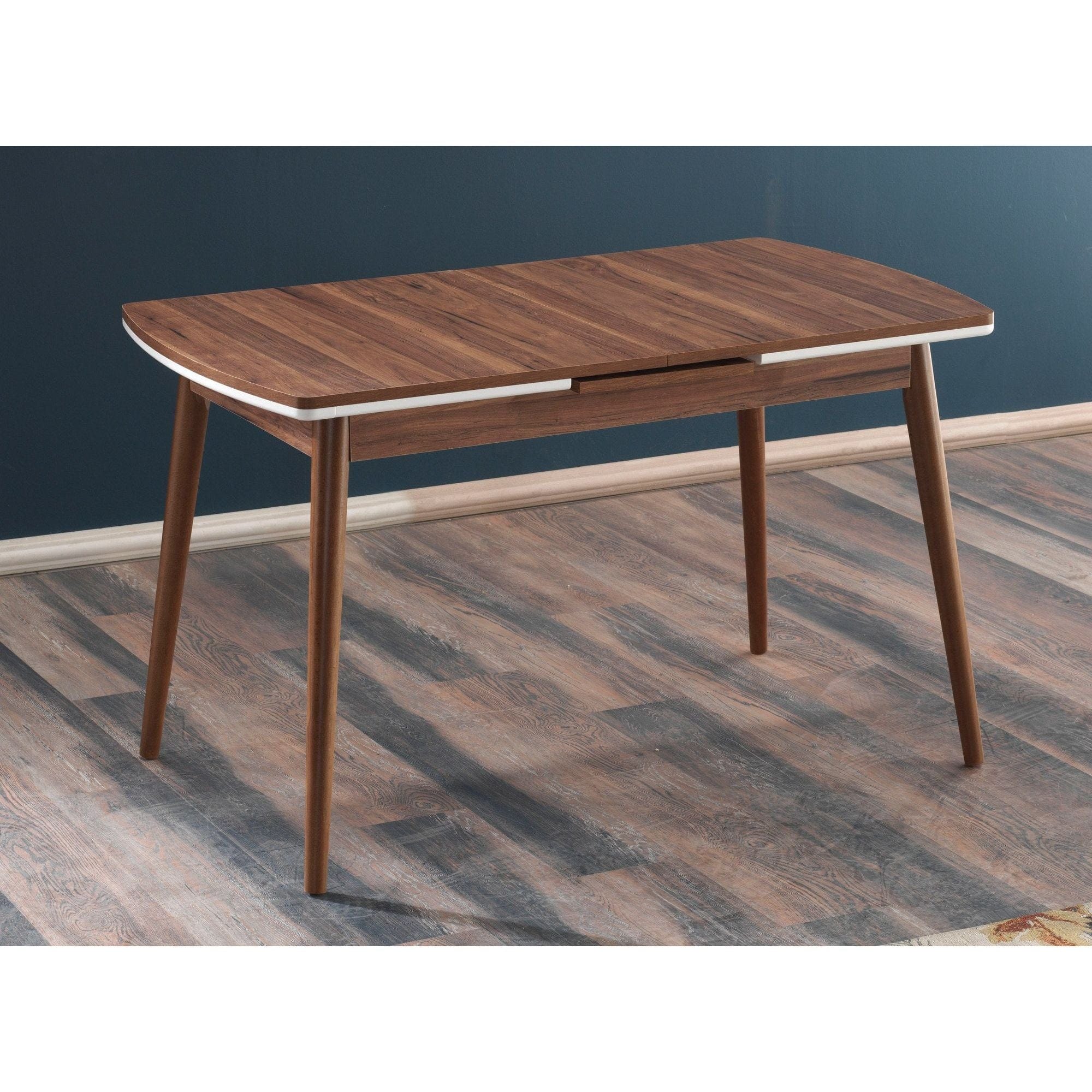 Masa extensibila MILANO, nuc, PAL melaminat, 130x80x77 cm
