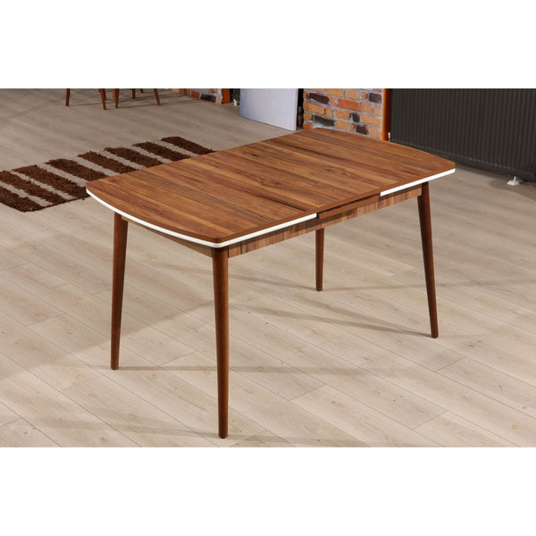 Masa extensibila MILANO, nuc, PAL melaminat, 130x80x77 cm