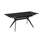 Masa extensibila MILS, gri inchis/negru, ceramica/metal, 130/170x80x76 cm