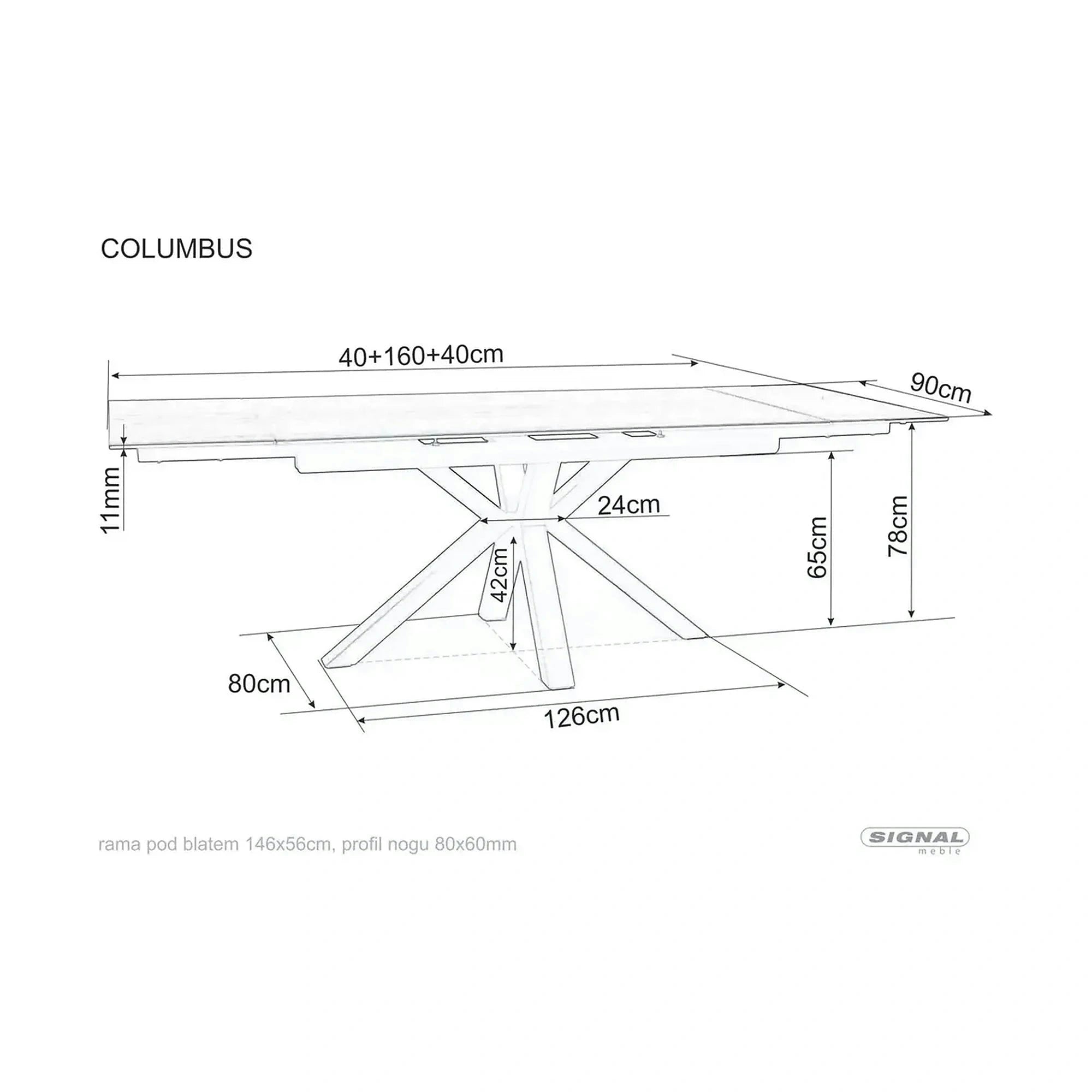 Masa extensibila moderna COLUMBUS CERAMIC, maro/negru mat, sticla securizata/ceramica, 160/240x90x76 cm
