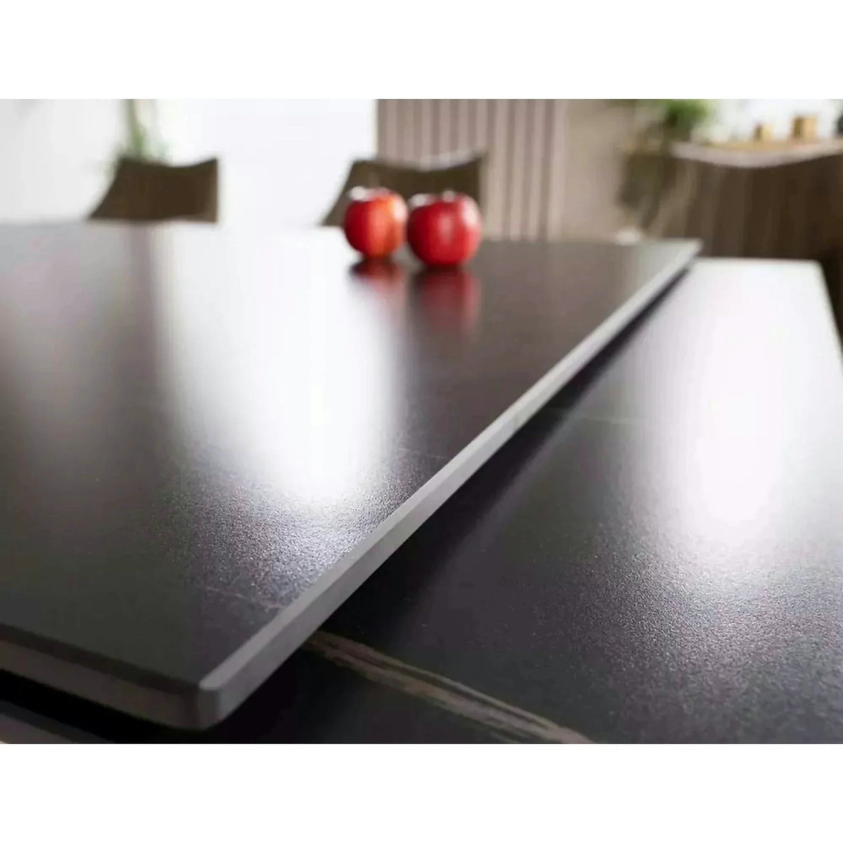 Masa extensibila moderna GENESIS, negru/stejar, 180/240x90x76 cm