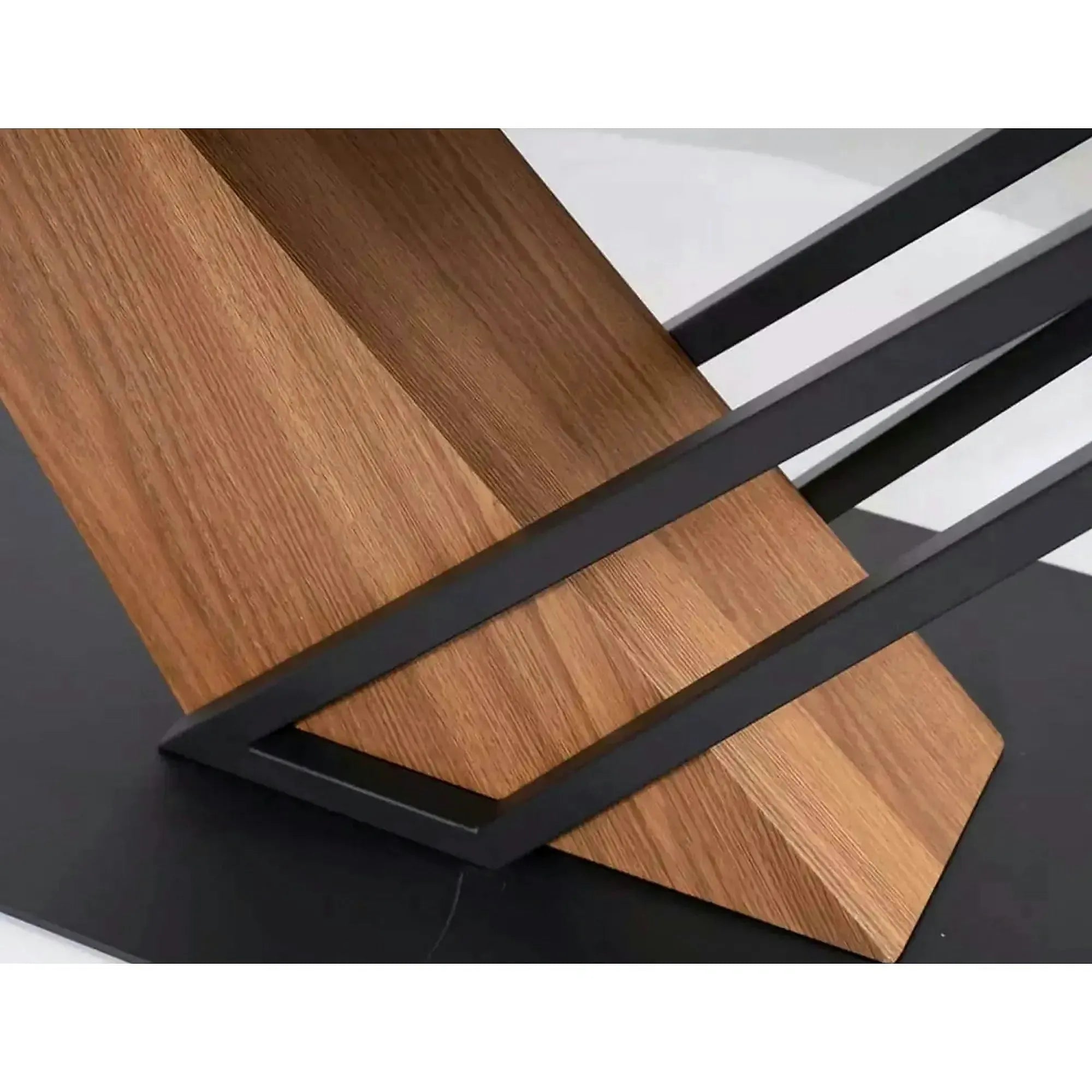 Masa extensibila moderna GENESIS, negru/stejar, 180/240x90x76 cm