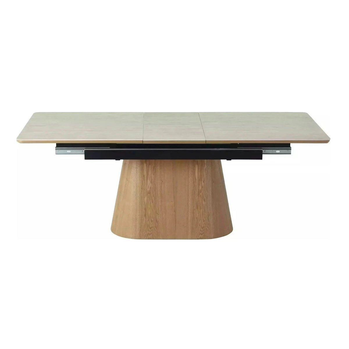 Masa extensibila MONACO, piatra travertin/stejar, 160/200x90x75 cm