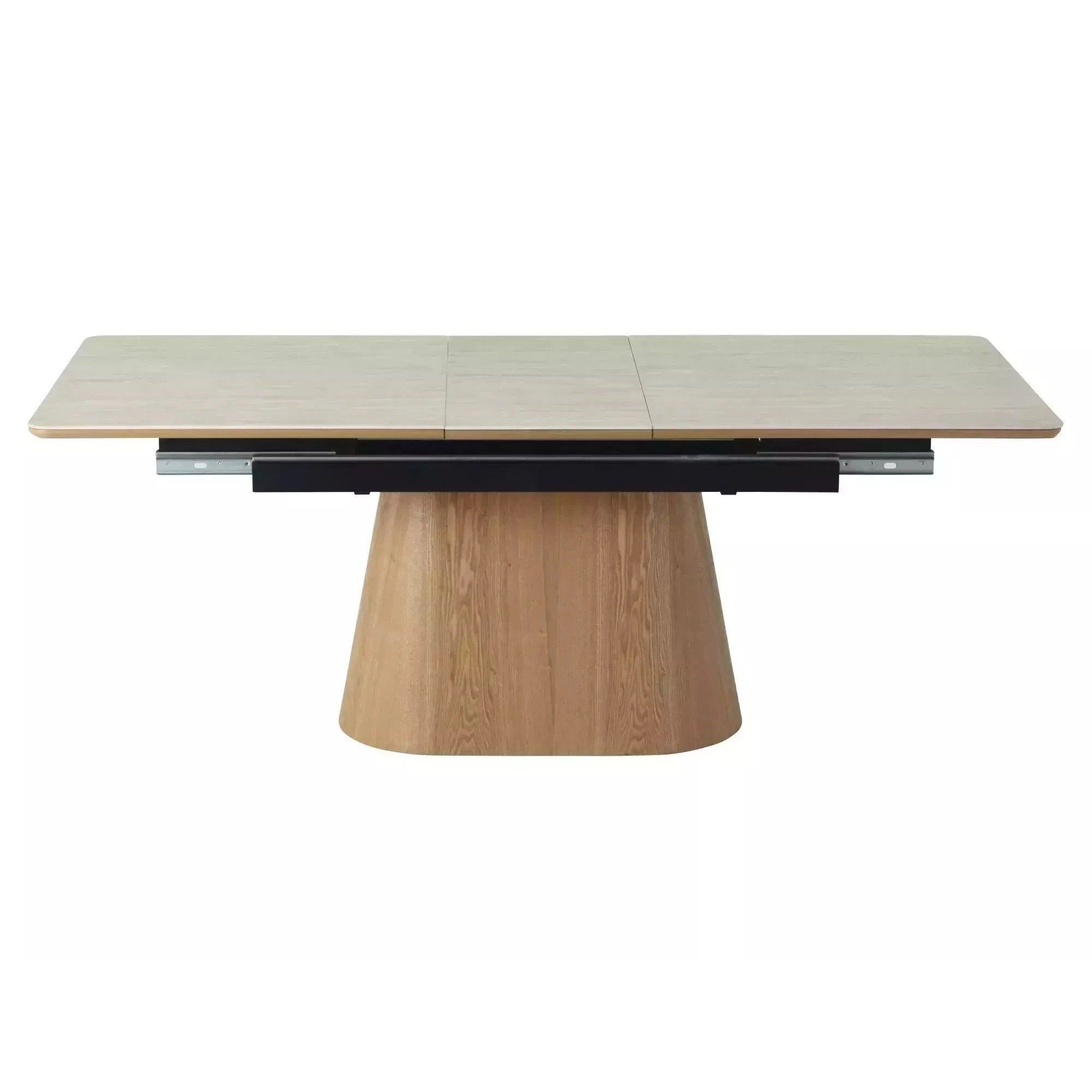 Masa extensibila MONACO, piatra travertin/stejar, 160/200x90x75 cm