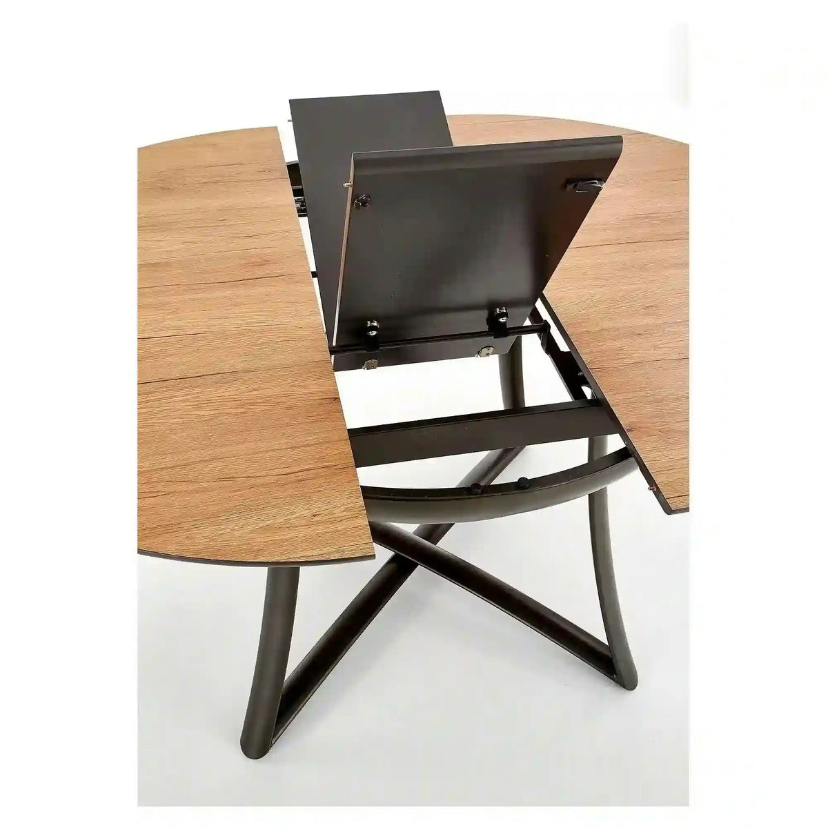 Masa extensibila MORETTI, stejar/negru, 118/148x118x76 cm