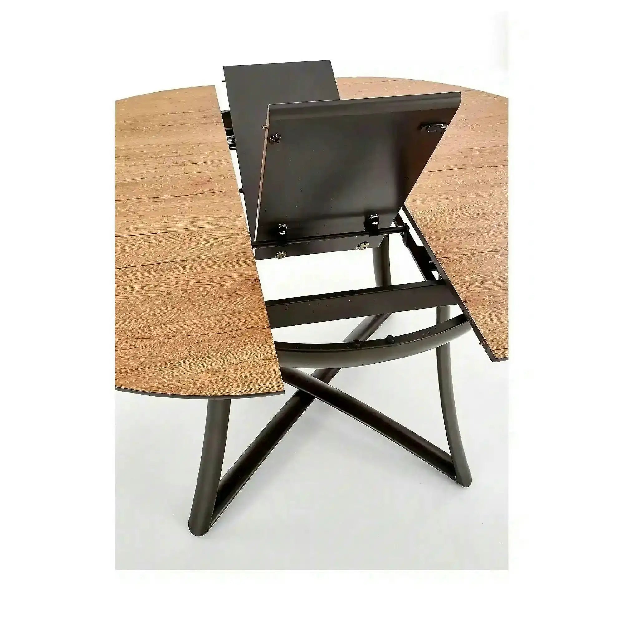 Masa extensibila MORETTI, stejar/negru, 118/148x118x76 cm