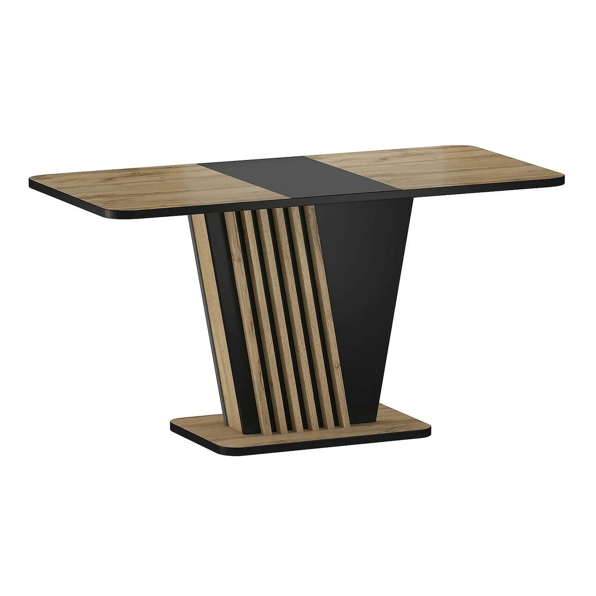 Masa extensibila NEVIO, stejar artisan/negru, PAL, 125/170x75x76 cm