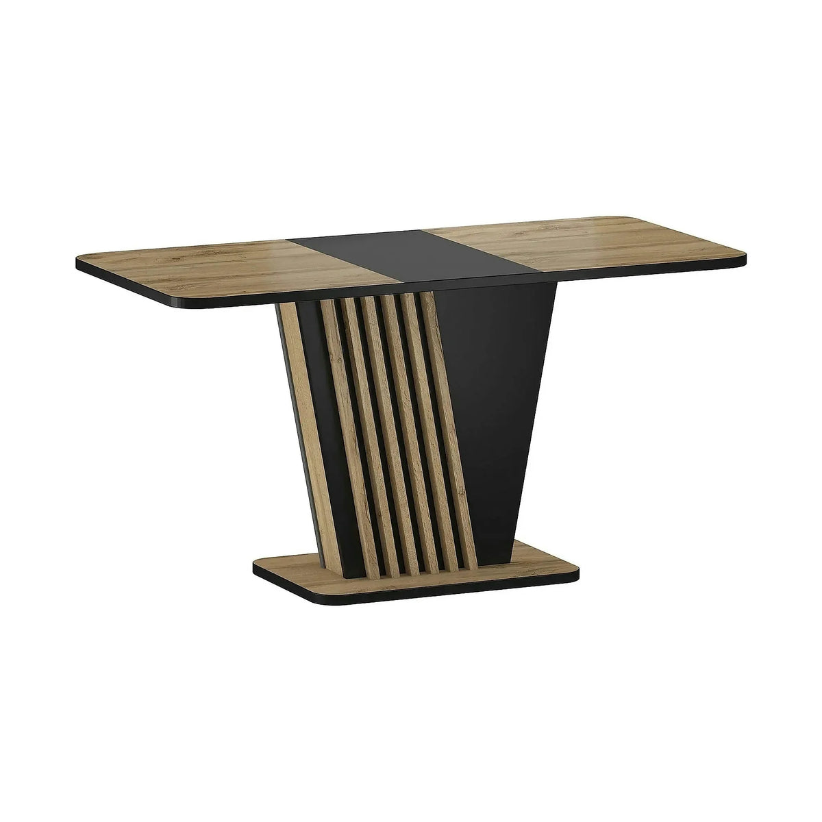 Masa extensibila NEVIO, stejar artisan/negru, PAL, 125/170x75x76 cm