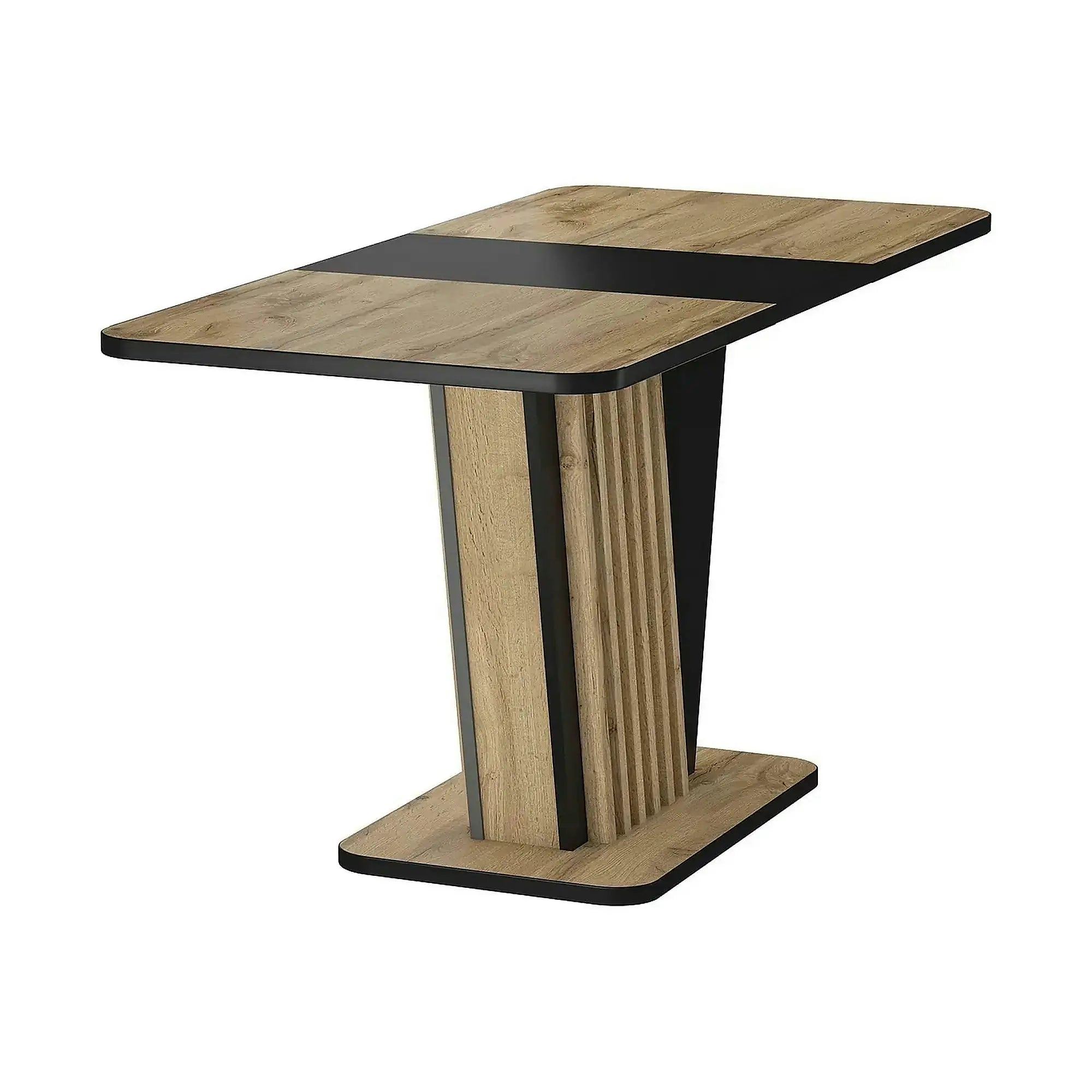 Masa extensibila NEVIO, stejar artisan/negru, PAL, 125/170x75x76 cm
