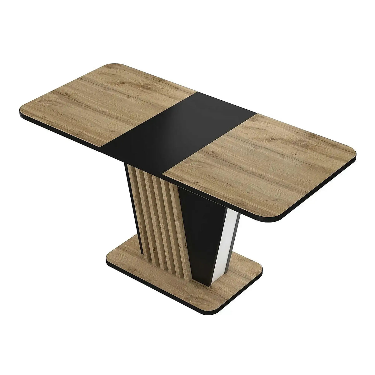 Masa extensibila NEVIO, stejar artisan/negru, PAL, 125/170x75x76 cm