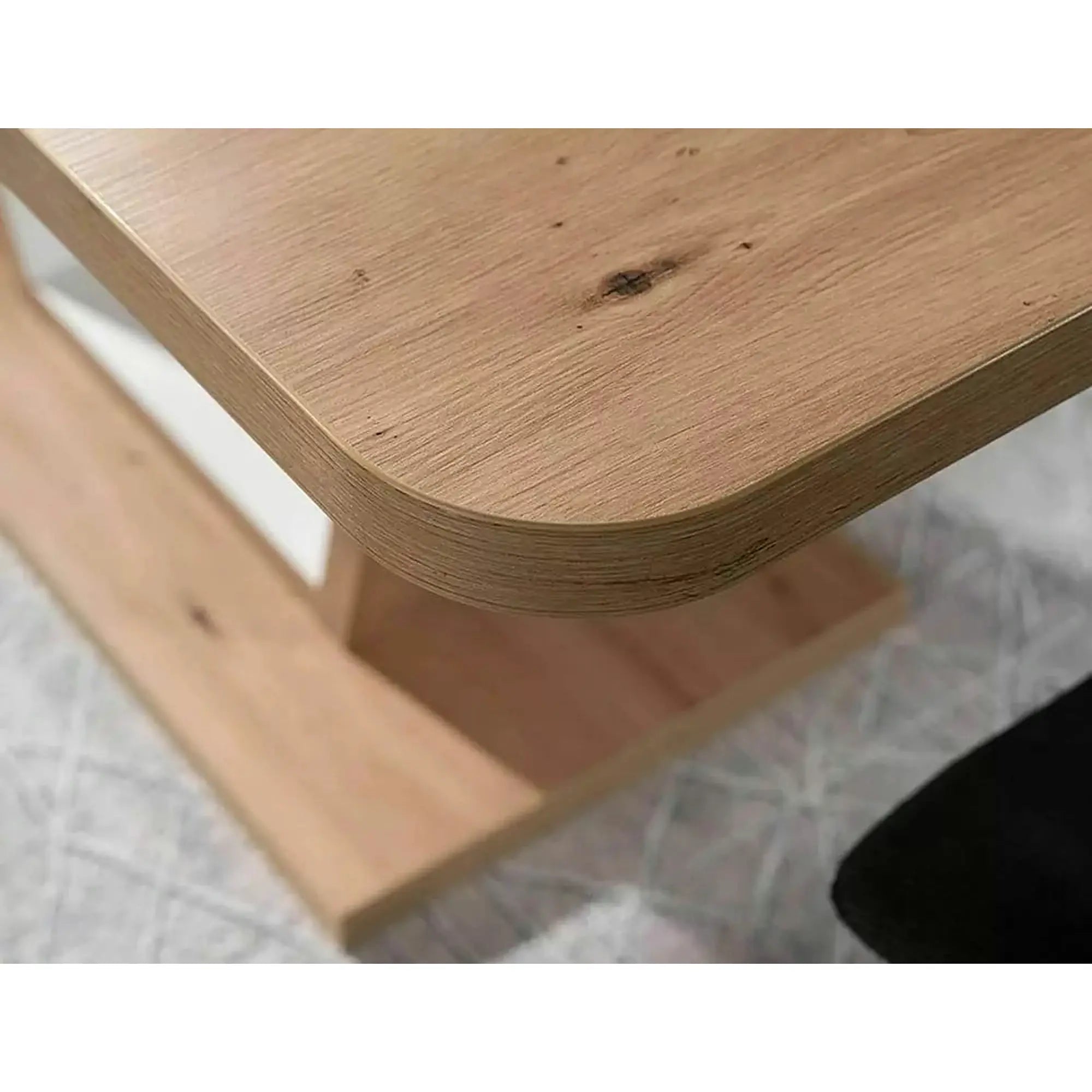 Masa extensibila NIGEL, stejar artisan/alb, PAL laminat, 120/160x80x76 cm