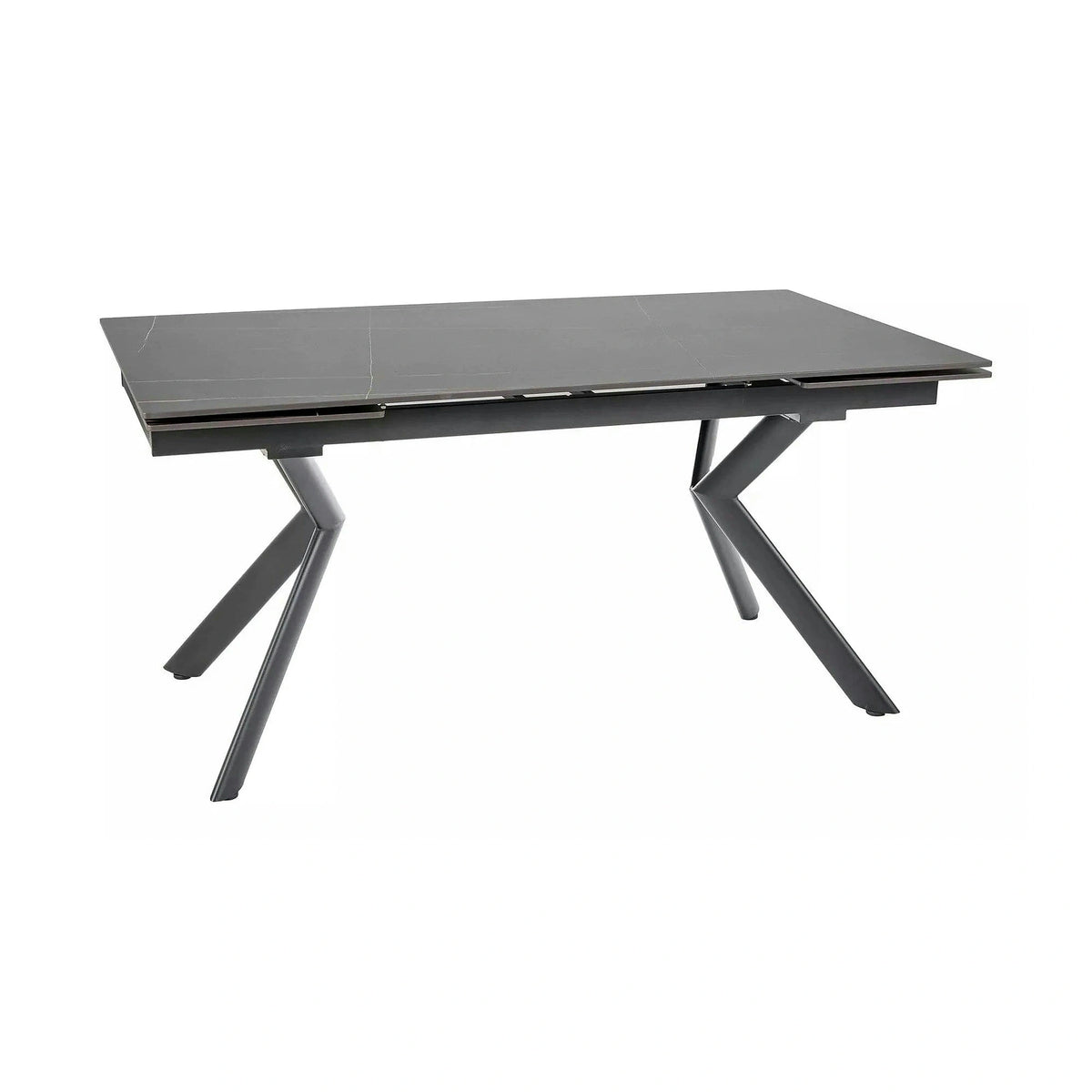 Masa extensibila NORTON, negru cu efect de marmura/negru, 160/240x90x75 cm
