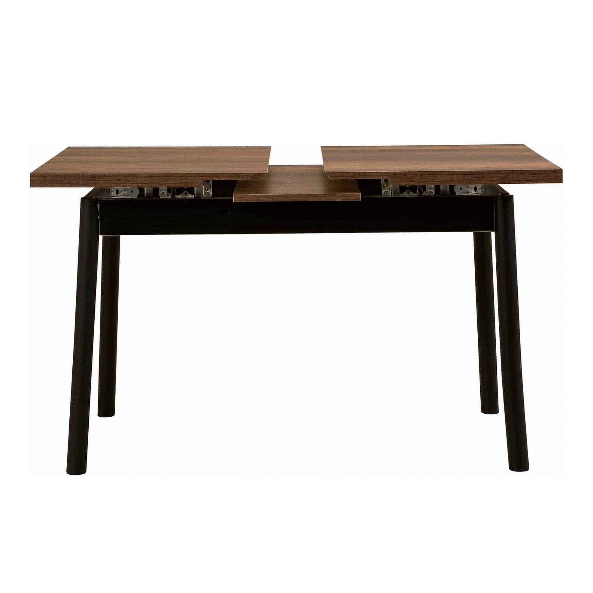 Masa extensibila OLIVER OPEN, maro/negru, PAL melaminat, 120/153x75x77 cm