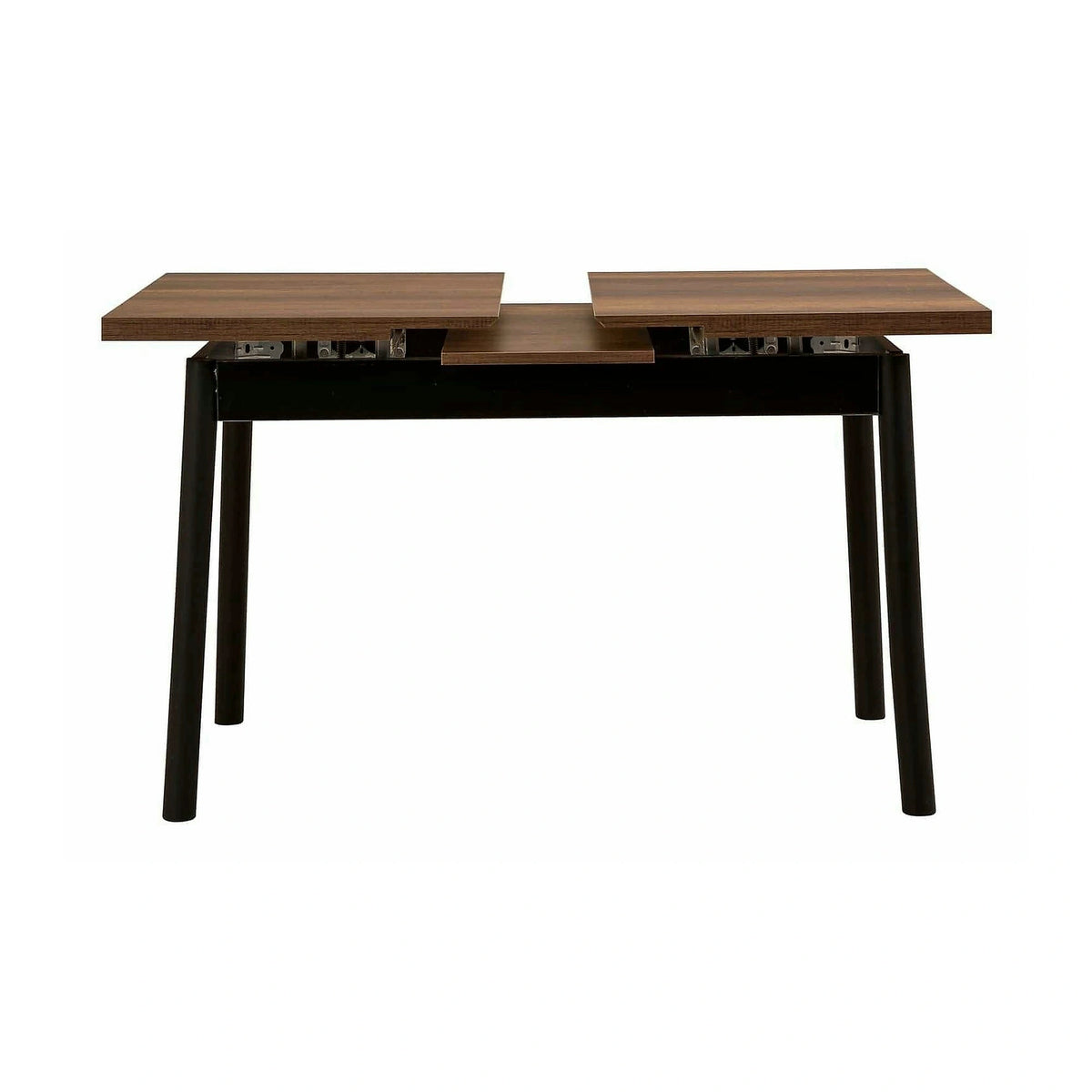 Masa extensibila OLIVER OPEN, maro/negru, PAL melaminat, 120/153x75x77 cm